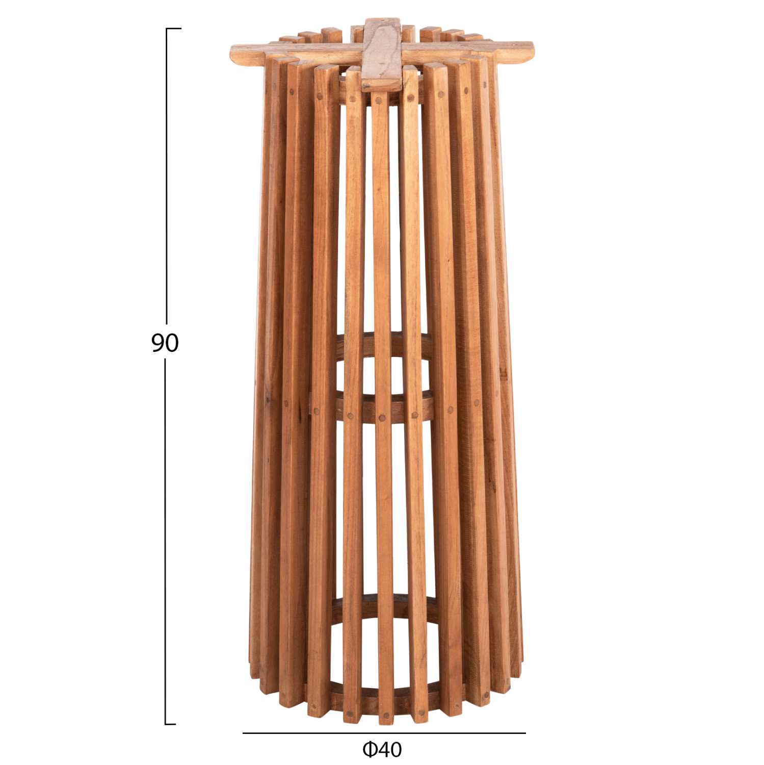 ΒΑΣΗ BAR STAND ΕΣΩΤ.ΧΩΡΟΥ ΜΕΣ.ΥΨΟΥΣ ΣΤΡΟΓΓΥΛΗ FRANTZ HM9857.11 MINDI ΞΥΛΟ ΣΕ ΦΥΣΙΚΟ Φ40x90Υεκ. - Image 2