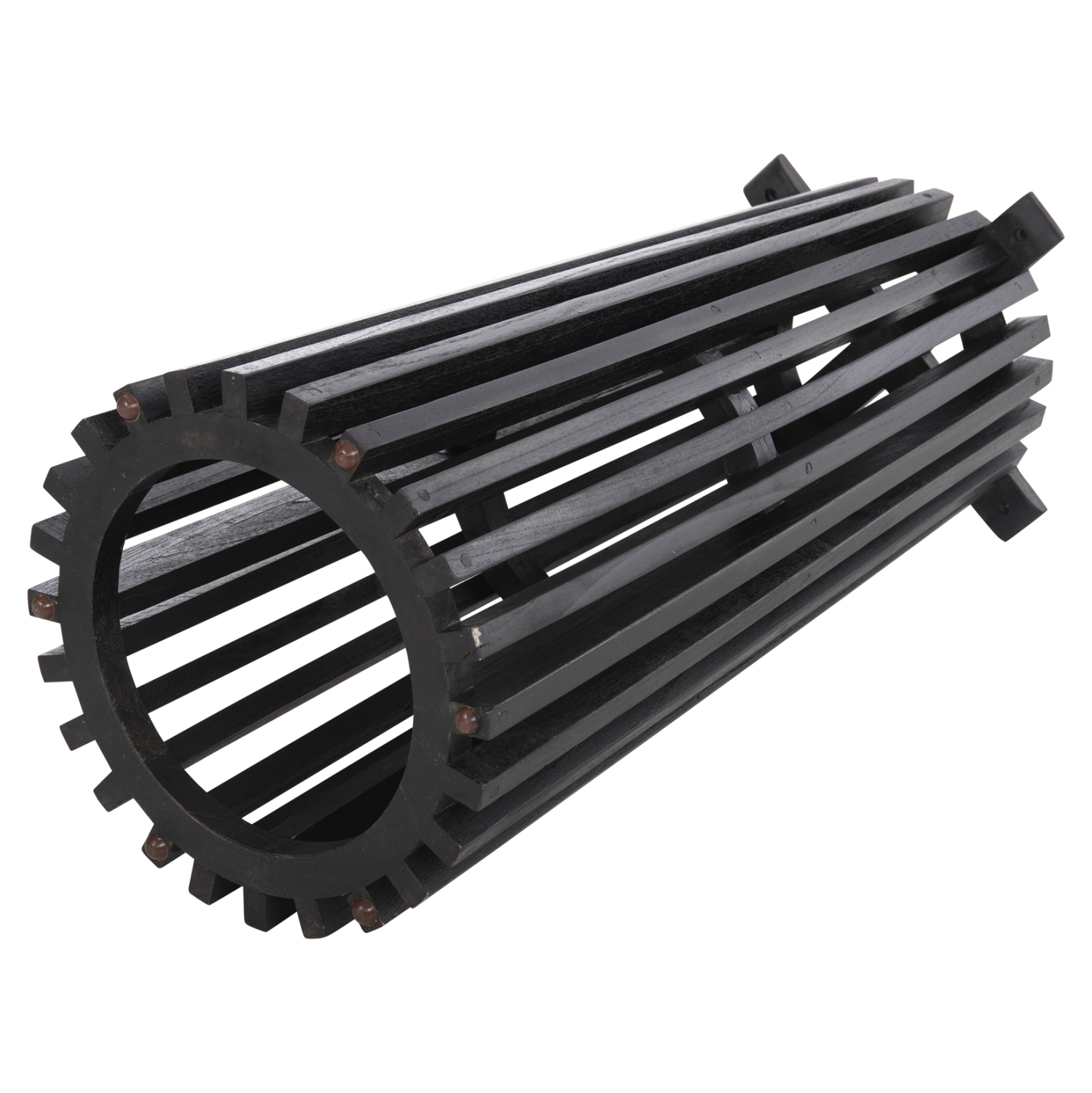 ΒΑΣΗ BAR STAND ΕΣΩΤ.ΧΩΡΟΥ ΜΕΣ.ΥΨΟΥΣ ΣΤΡΟΓΓΥΛΗ FRANTZ HM9857.12 MINDI ΞΥΛΟ ΣΕ ΜΑΥΡΟ Φ40x90Υεκ. - Image 5