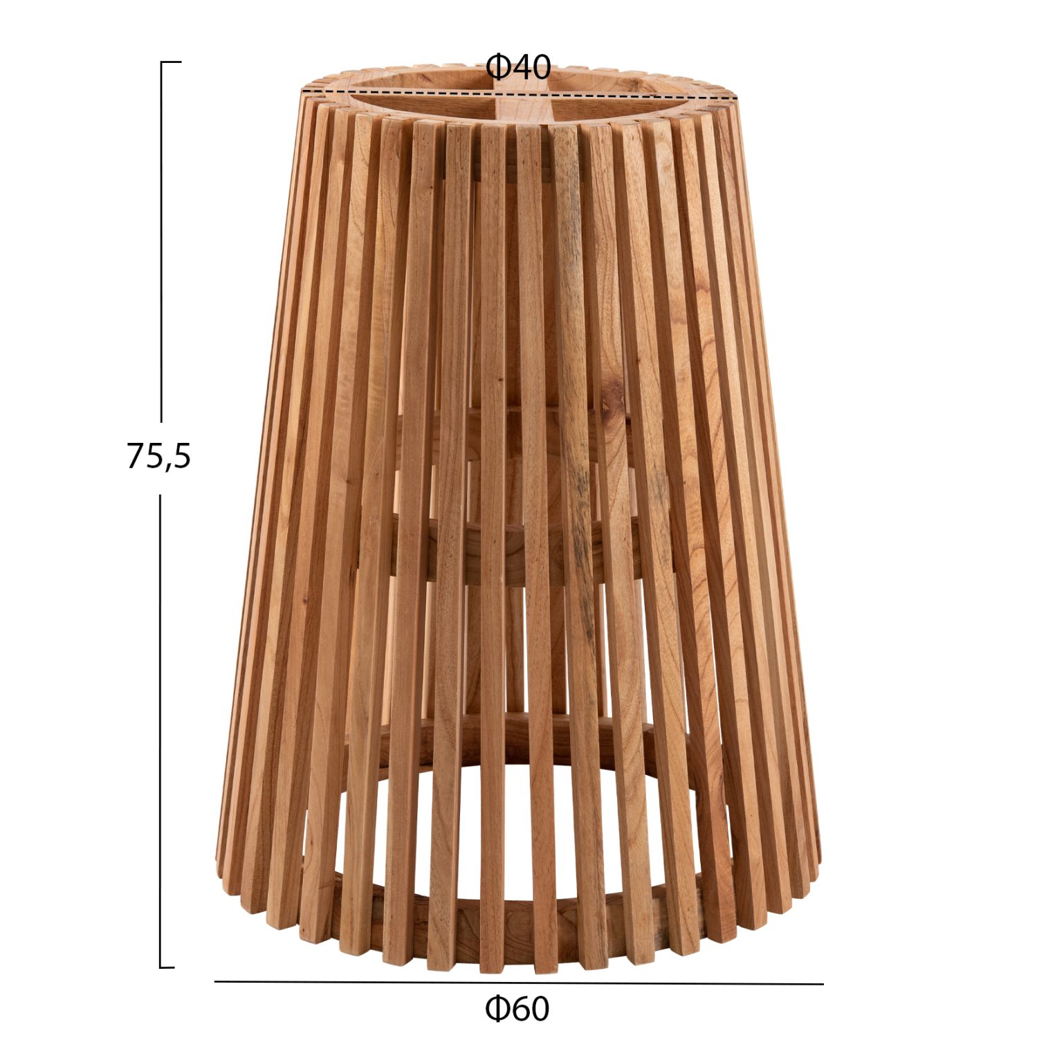 ΒΑΣΗ ΤΡΑΠΕΖΙΟΥ ΕΣΩΤΕΡΙΚΟΥ ΧΩΡΟΥ MINDI ΞΥΛΟ Φ60x75,5Yεκ.HM9459.01 - Image 2