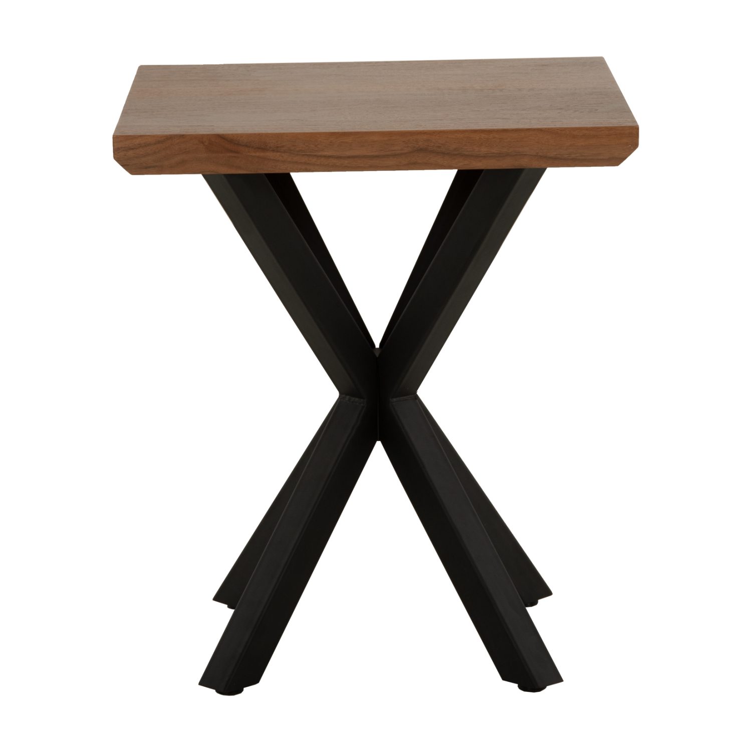 ΒΟΗΘΗΤΙΚΟ ΤΡΑΠΕΖΑΚΙ ΣΑΛΟΝΙΟΥ HM9471.02 MDF ΜΕ ΚΑΠΛΑΜΑ ΑΠΟ ΞΥΛΟ ΚΑΡΥΔΙΑΣ-ΜΕΤΑΛ.ΒΑΣΗ 50x50x58Υεκ. - Image 3