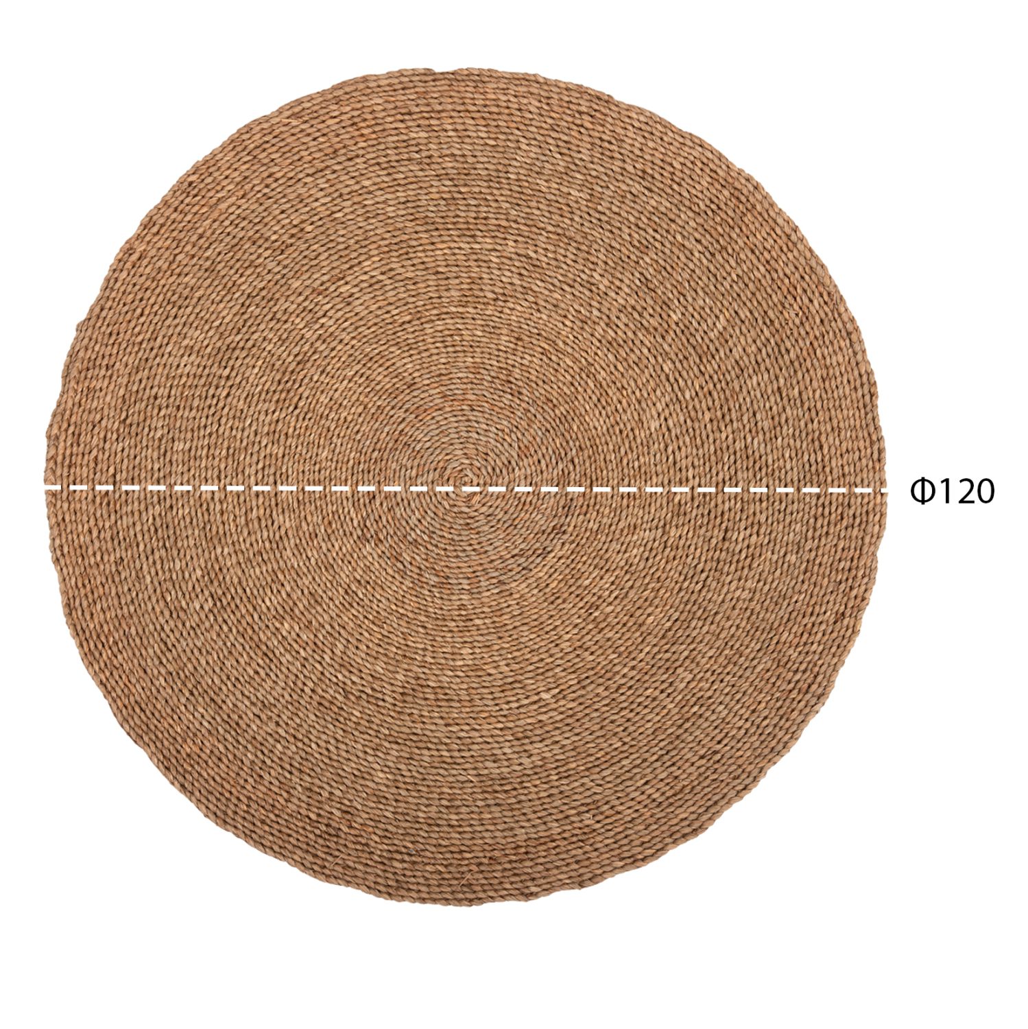 ΧΑΛΙ ΣΤΡΟΓΓΥΛΟ CRATER HM7848 MENDONG GRASS ΣΕ ΦΥΣΙΚΟ ΧΡΩΜΑ Φ120εκ. - Image 2