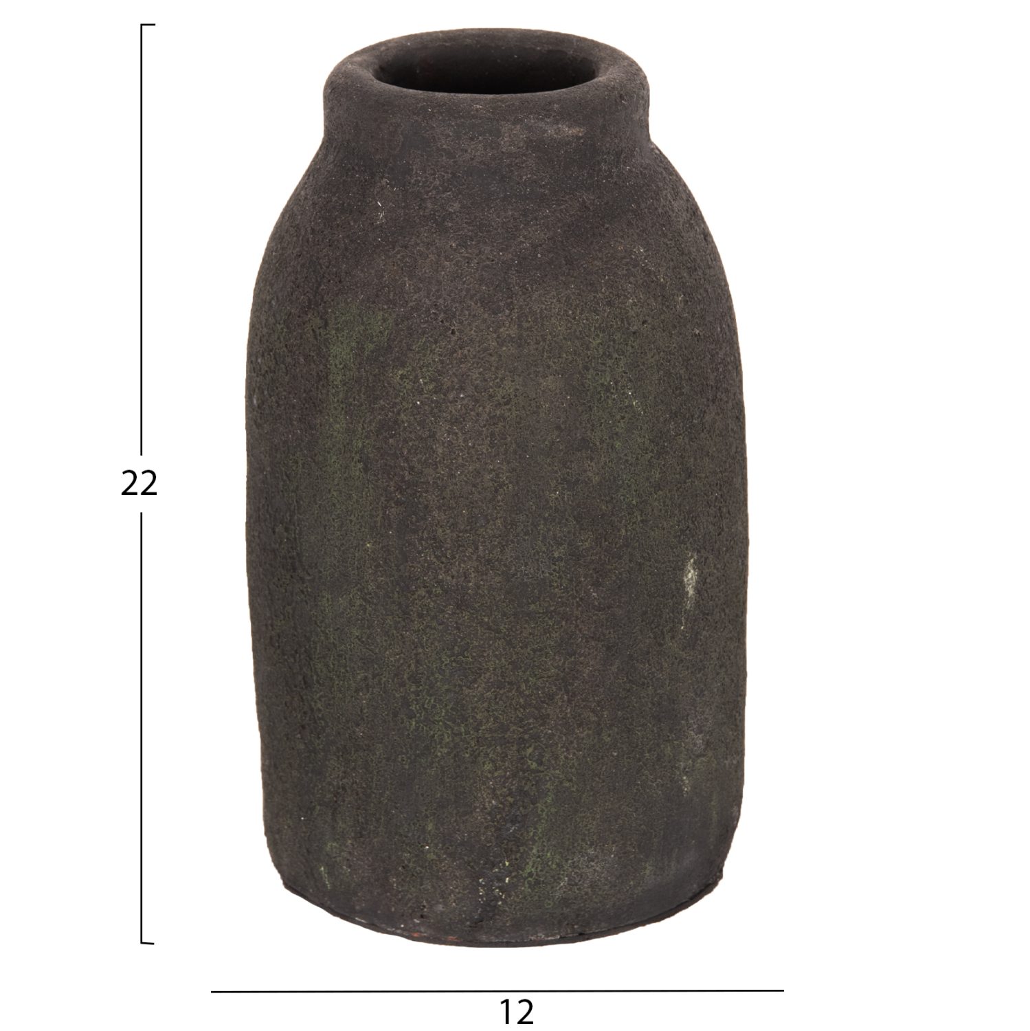 ΔΙΑΚΟΣΜΗΤΙΚA ΒΑΖA ΑΠΟ TERRACOTTA ΑΝΘΡΑΚΙ HM7711.11 Φ12Χ22Υ εκ - Image 2