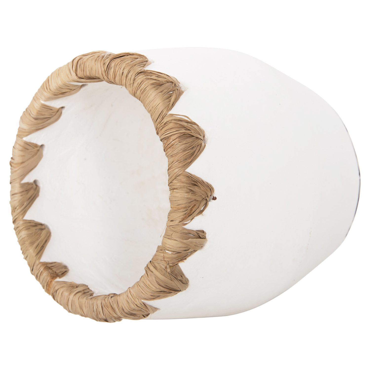 ΔΙΑΚΟΣΜΗΤΙΚΟ ΒΑΖΟ HM4369 ΤΕΡΑΚΟΤΑ ΣΕ ΛΕΥΚΟ ΜΕ ΠΛΕΞΗ ΨΑΘΑΣ ΣΤΟ ΣΤΟΜΙΟ Φ13x16Υεκ. - Image 4