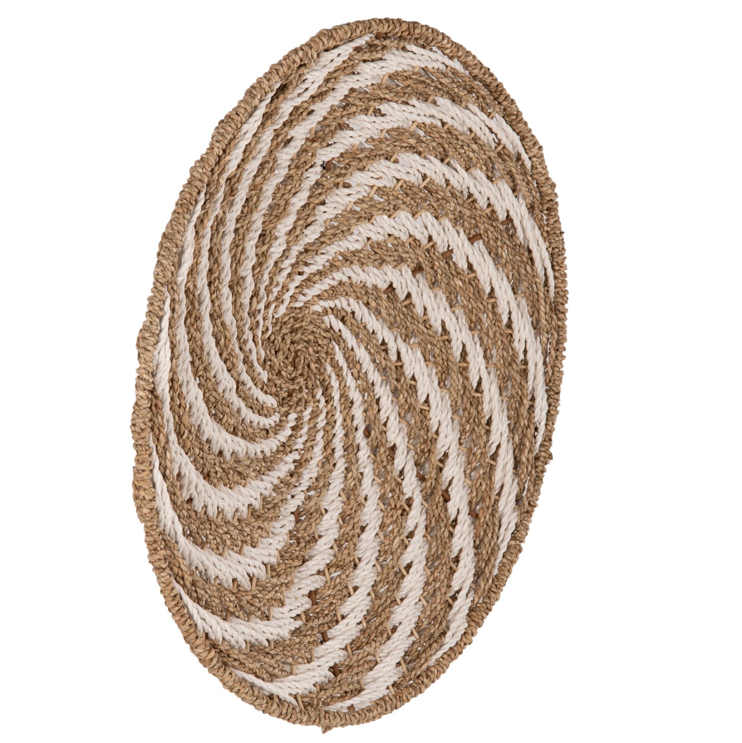 ΔΙΑΚΟΣΜΗΤΙΚΟ ΤΟΙΧΟΥ ΣΤΡΟΓΓΥΛΟ HM7830.01 ΣΠΙΡΑΛ ΟΨΗ-SEAGRASS ΣΕ ΛΕΥΚΟ-ΦΥΣΙΚΟ ΧΡΩΜΑ Φ61x3εκ. - Image 3