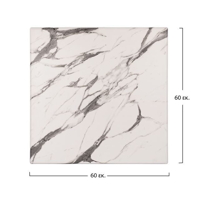 ΕΠΙΦΑΝΕΙΑ ΤΡΑΠΕΖΙΟΥ WERZALIT 60Χ60Χ3.5εκ. MARBLE WHITE-GREY 5657 HM5229.11 - Image 2