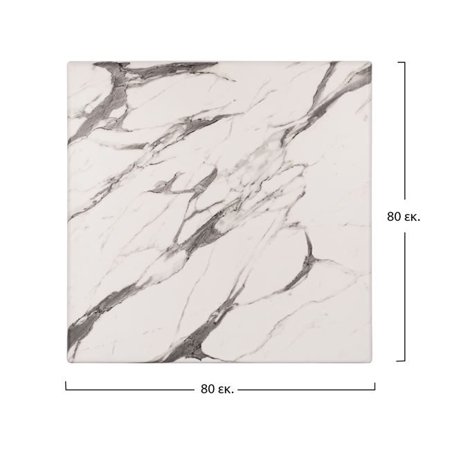 ΕΠΙΦΑΝΕΙΑ ΤΡΑΠΕΖΙΟΥ WERZALIT 80Χ80Χ3.5εκ. MARBLE WHITE-GREY 5657 HM5231.11 - Image 2