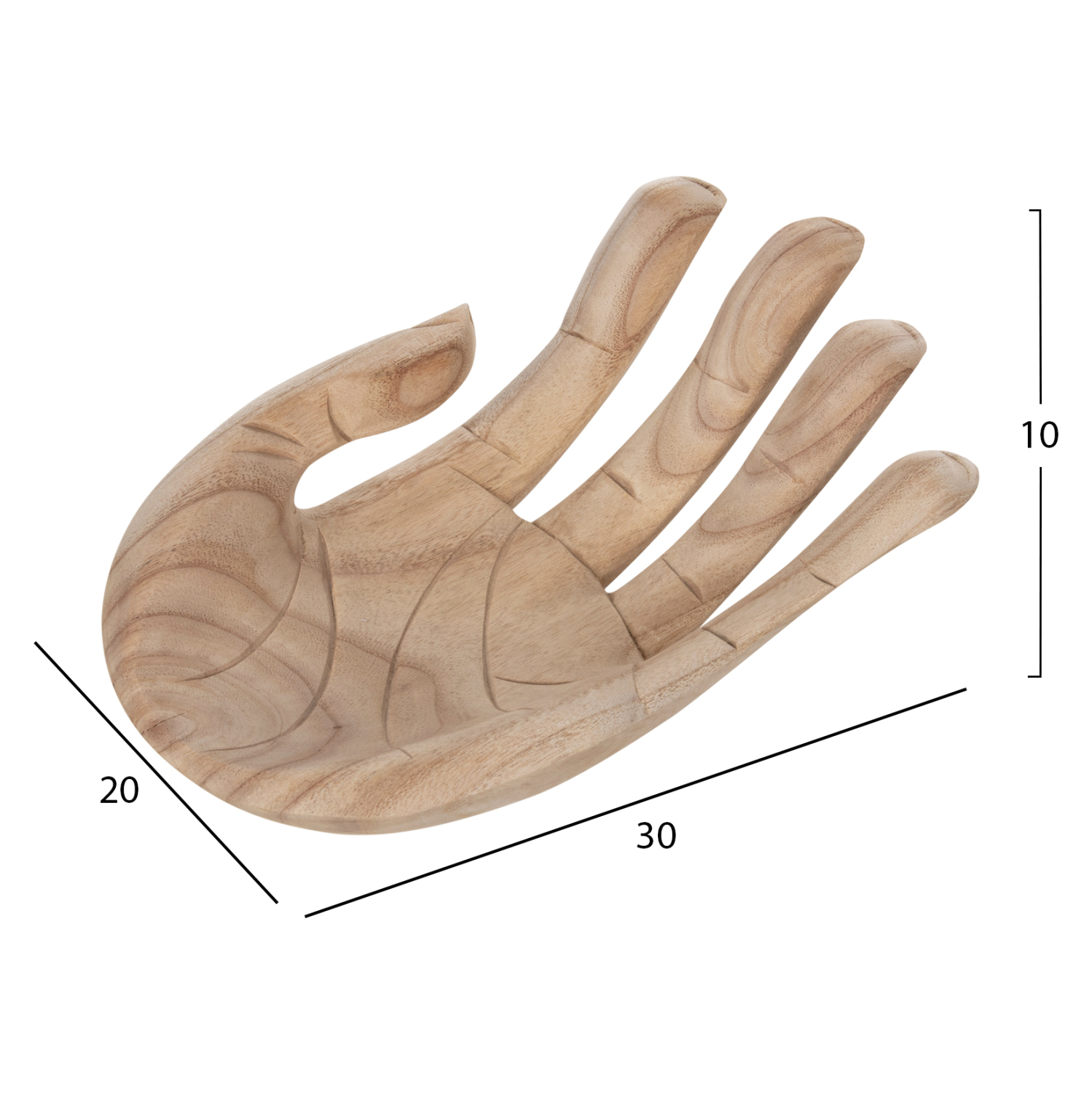 ΕΠΙΤΡΑΠΕΖΙΟ ΔΙΑΚΟΣΜΗΤΙΚΟ ΧΕΡΙ HM4278L ΜΑΣΙΦ ΞΥΛΟ ΑΛΜΠΑΣΙΑΣ ΣΕ ΦΥΣΙΚΟ 30x20x10Υεκ. - Image 2