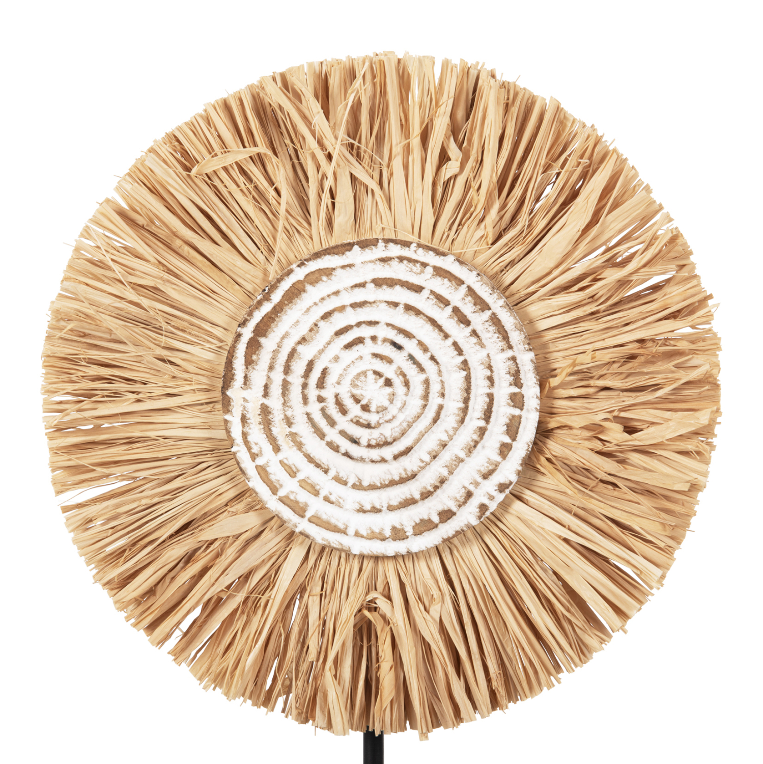 ΕΠΙΤΡΑΠΕΖΙΟ ΔΙΑΚΟΣΜΗΤΙΚΟ HM4224 ΙΝΕΣ RAFFIA ΣΕ ΦΥΣΙΚΟ-ΜΑΥΡΗ ΞΥΛΙΝΗ ΒΑΣΗ 18x9x43Υεκ. - Image 4