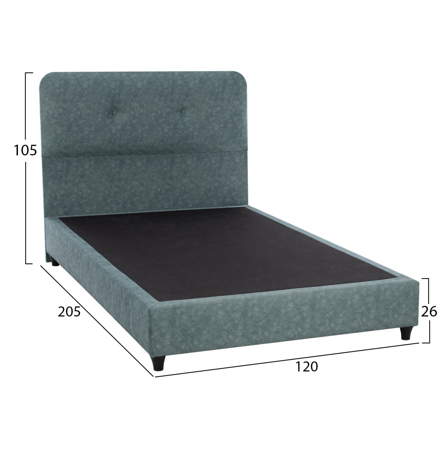 ΚΡΕΒΑΤΙ DOLORES LIGHT GREEN HM648.27 ΓΙΑ ΣΤΡΩΜΑ 120x200 εκ. - Image 3