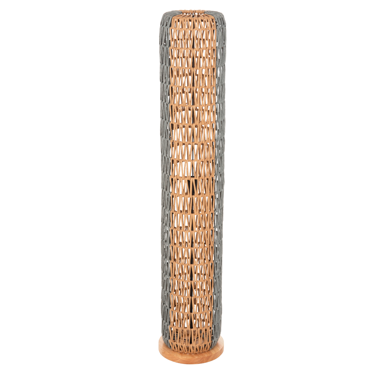 ΦΩΤΙΣΤΙΚΟ ΔΑΠΕΔΟΥ HM4356 ΜΕΤΑΛΛΟ-PAPER ROPE ΣΕ ΜΠΕΖ-ΦΥΣΤΙΚΙ Φ23X123Υεκ. - Image 3