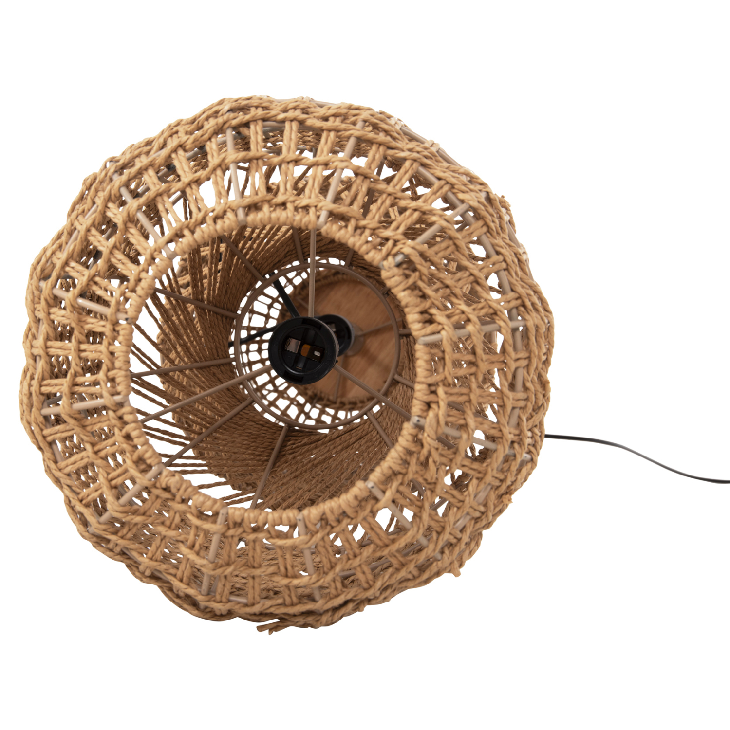 ΦΩΤΙΣΤΙΚΟ ΔΑΠΕΔΟΥ HM4359 ΜΕΤΑΛΛΟ-PAPER ROPE ΣΕ ΚΑΦΕ-2 ΛΑΜΠΕΣ Φ25x78,5Υεκ. - Image 7