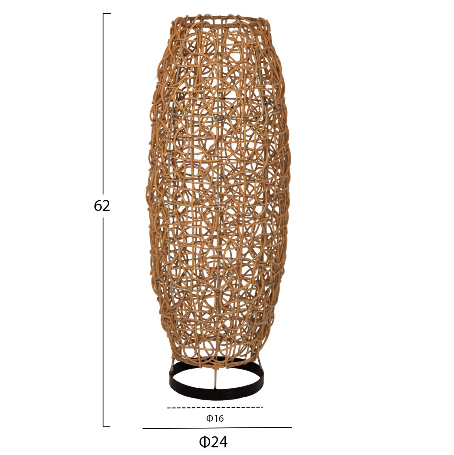 ΦΩΤΙΣΤΙΚΟ ΔΑΠΕΔΟΥ HM7877 RATTAN ΣΕ ΦΥΣΙΚΟ ΧΡΩΜΑ Φ24x62Yεκ. - Image 2