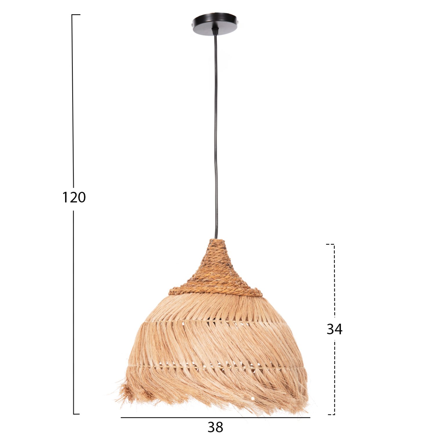 ΦΩΤΙΣΤΙΚΟ ΟΡΟΦΗΣ ΑΠΟ ΙΝΕΣ MENDONG GRASS ΣΕ ΦΥΣΙΚΟ Φ38x34-120Yεκ.HM7776 - Image 2