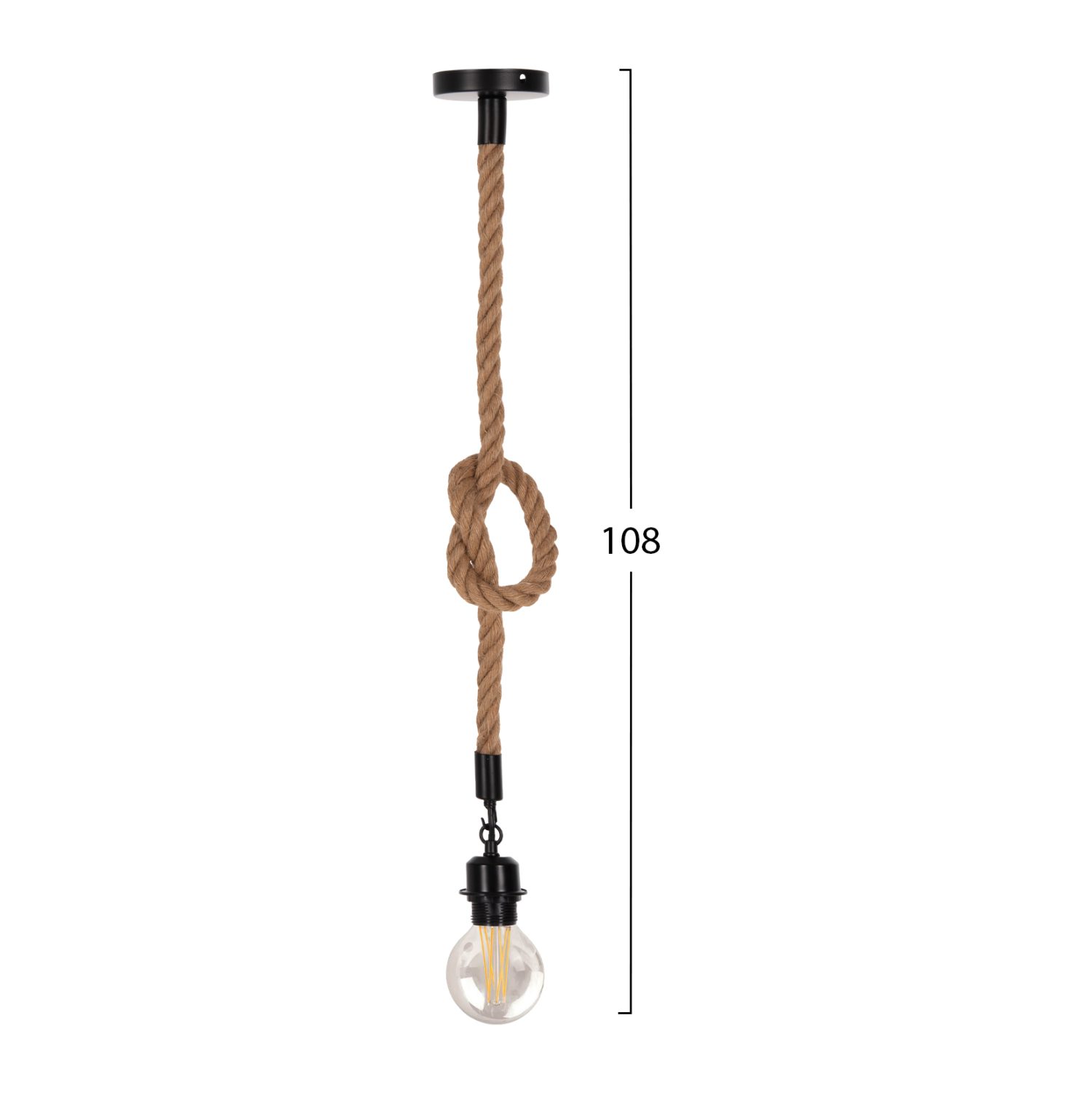 ΦΩΤΙΣΤΙΚΟ ΟΡΟΦΗΣ HM4042 ΣΧΟΙΝΙ 1m ΜΗΚΟΣ ΠΑΧΟΥΣ 1.6cm ΝΤΟΥΙ ΡΟΔΕΛΑΣ Ε27 - Image 2