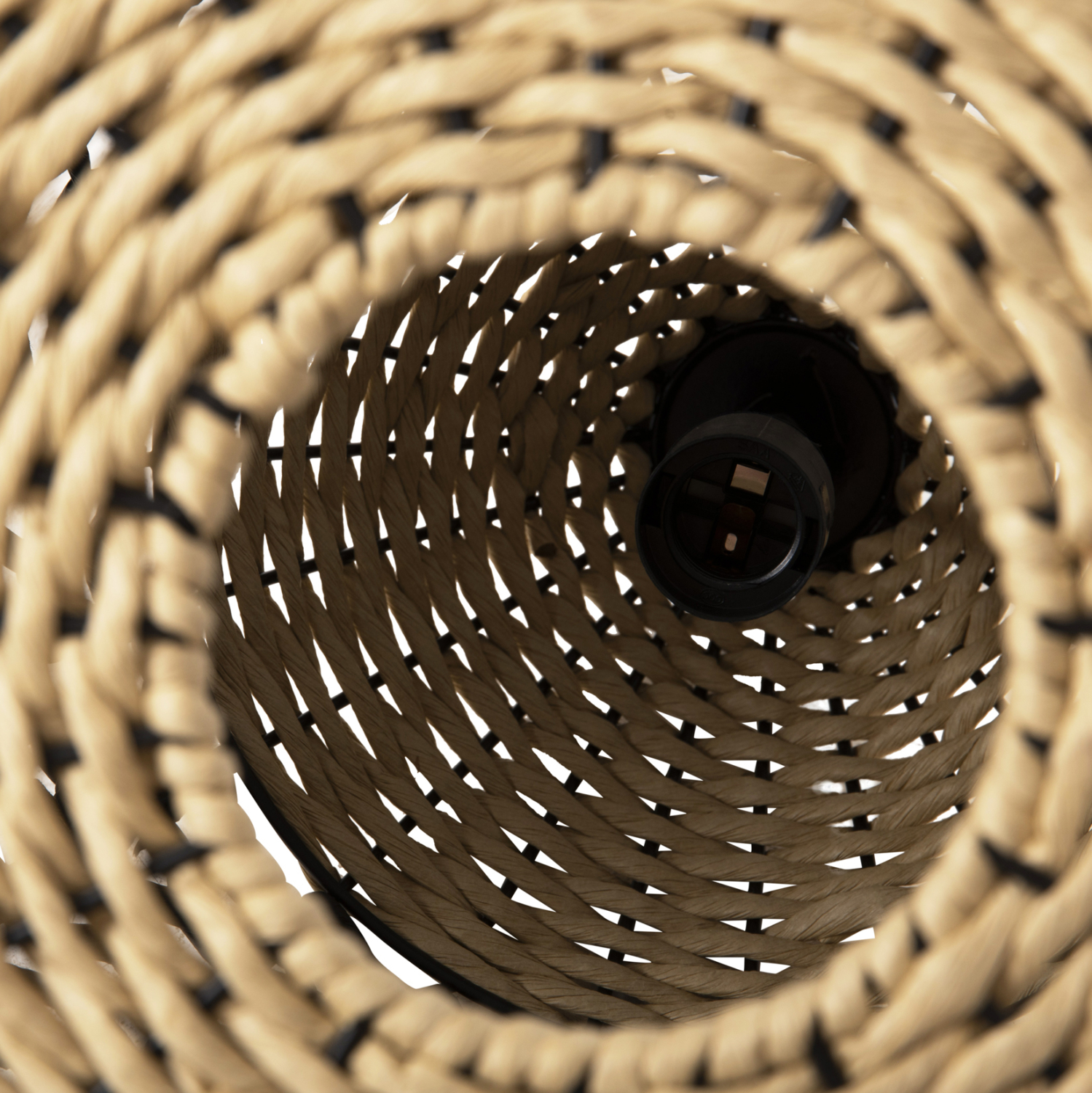 ΦΩΤΙΣΤΙΚΟ ΟΡΟΦΗΣ ΚΡΕΜΑΣΤΟ HM4346 ΑΠΟ PAPER ROPE ΜΠΕΖ ΚΑΙ ΜΑΥΡΟ Φ55,5x44Υεκ. - Image 8