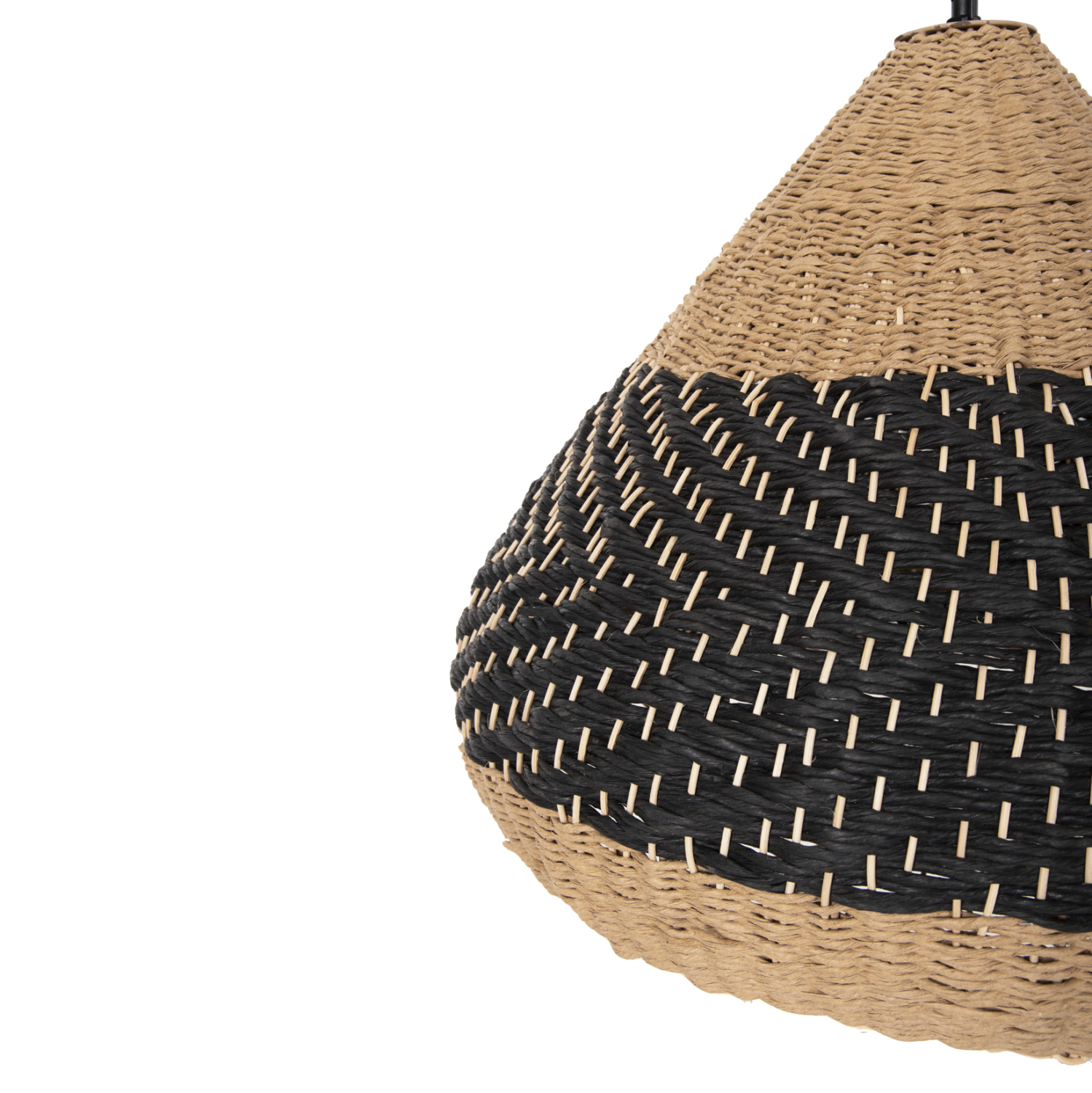 ΦΩΤΙΣΤΙΚΟ ΟΡΟΦΗΣ ΚΡΕΜΑΣΤΟ HM4354 ΦΥΣΙΚΟ RAΤΤΑΝ-PAPER ROPE-ΦΥΣΙΚΟ&ΜΑΥΡΟ Φ54x42-145Υεκ. - Image 4