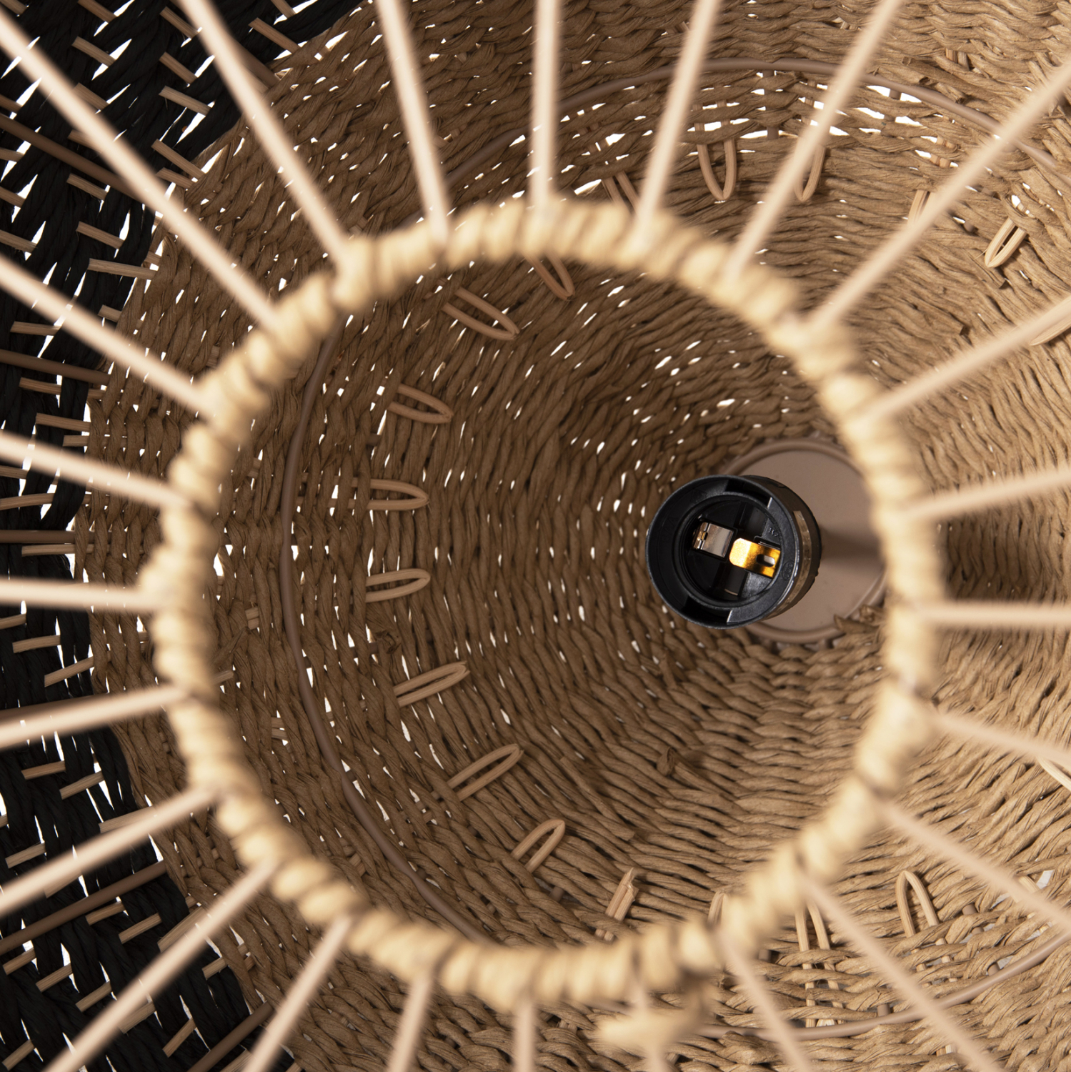 ΦΩΤΙΣΤΙΚΟ ΟΡΟΦΗΣ ΚΡΕΜΑΣΤΟ HM4354 ΦΥΣΙΚΟ RAΤΤΑΝ-PAPER ROPE-ΦΥΣΙΚΟ&ΜΑΥΡΟ Φ54x42-145Υεκ. - Image 8