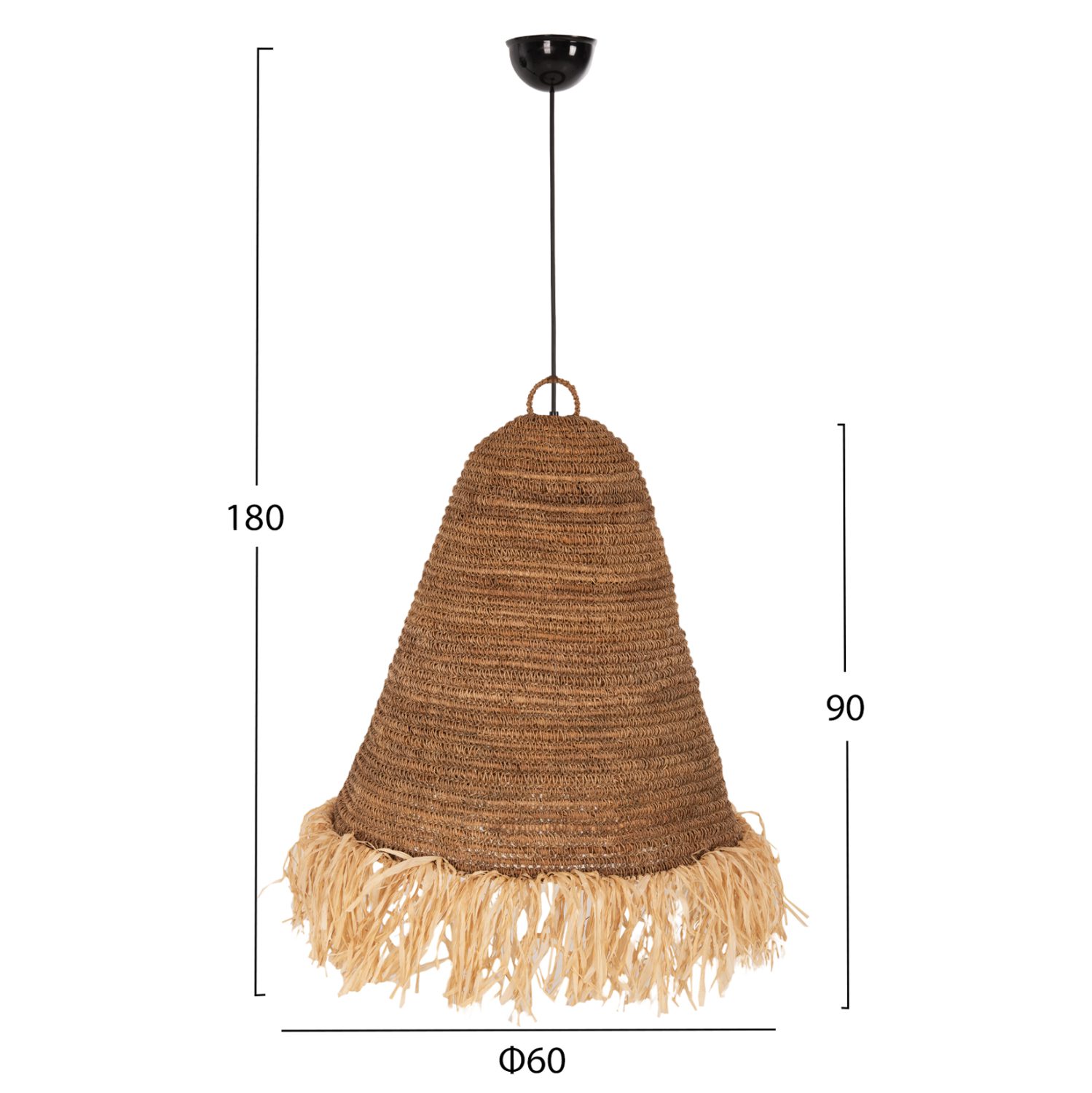 ΦΩΤΙΣΤΙΚΟ ΟΡΟΦΗΣ ΚΡΕΜΑΣΤΟ HM7818 ΙΝΕΣ ΜΠΑΝΑΝΑΣ ΣΕ ΦΥΣΙΚΟ Φ60x90-180Yεκ. - Image 2