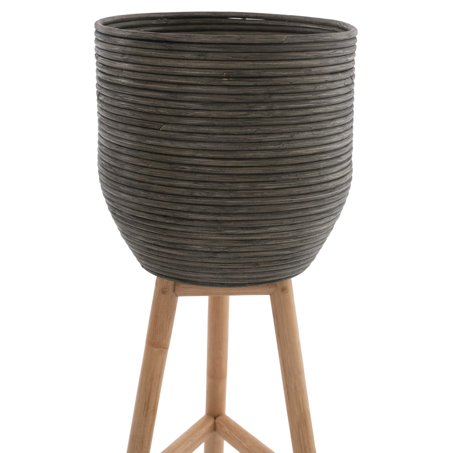 ΓΛΑΣΤΡΑ ΑΠΟ RATTAN ΚΑΙ BAMBOO HM7815 31x30x80Yεκ. ΦΥΣΙΚΟ - ΠΡΑΣΙΝΟ - Image 3