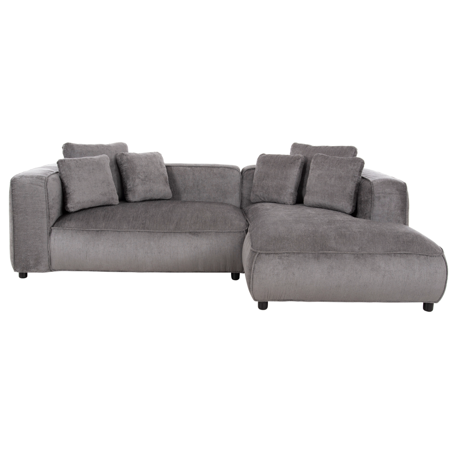 ΚΑΝΑΠΕΣ ΓΩΝΙΑ 3-ΘΕΣΙΟΣ GRACE HM3280.03R ΓΚΡΙ ΥΦΑΣΜΑ 252x105-160x70-90Υεκ. - Image 3