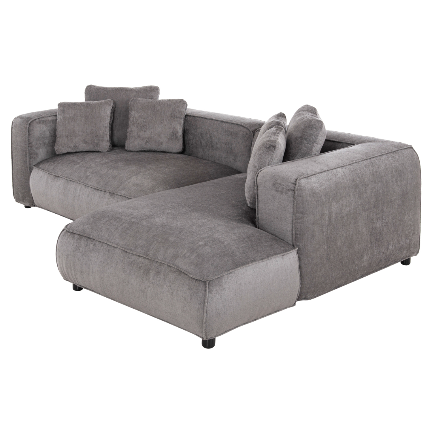 ΚΑΝΑΠΕΣ ΓΩΝΙΑ 3-ΘΕΣΙΟΣ GRACE HM3280.03R ΓΚΡΙ ΥΦΑΣΜΑ 252x105-160x70-90Υεκ. - Image 7