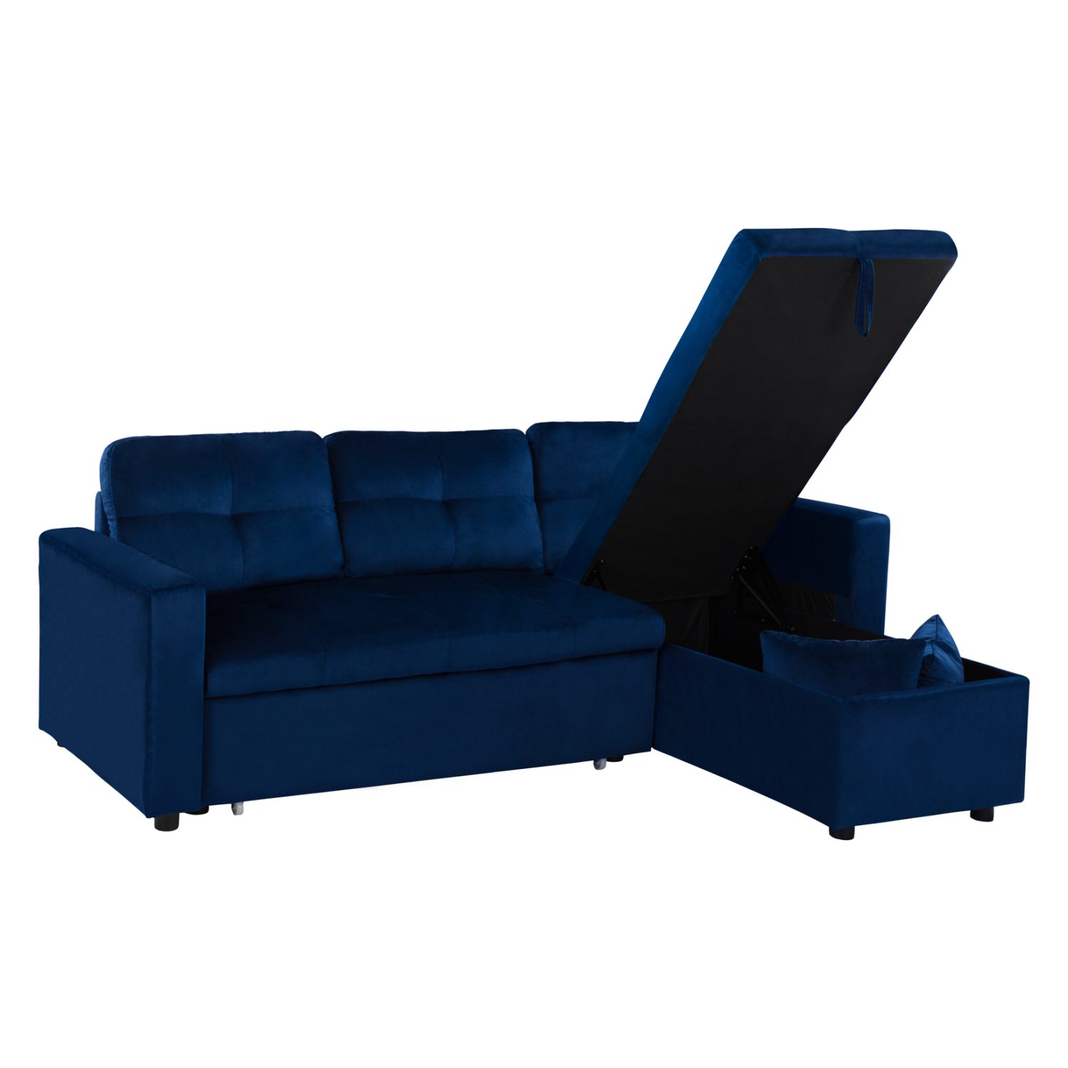 ΚΑΝΑΠΕΣ ΓΩΝΙΑ ΚΡΕΒΑΤΙ WAYNE 224x147x85Υεκ. HM3028.18 ΒΕΛΟΥΔΟ ΜΠΛΕ - Image 4