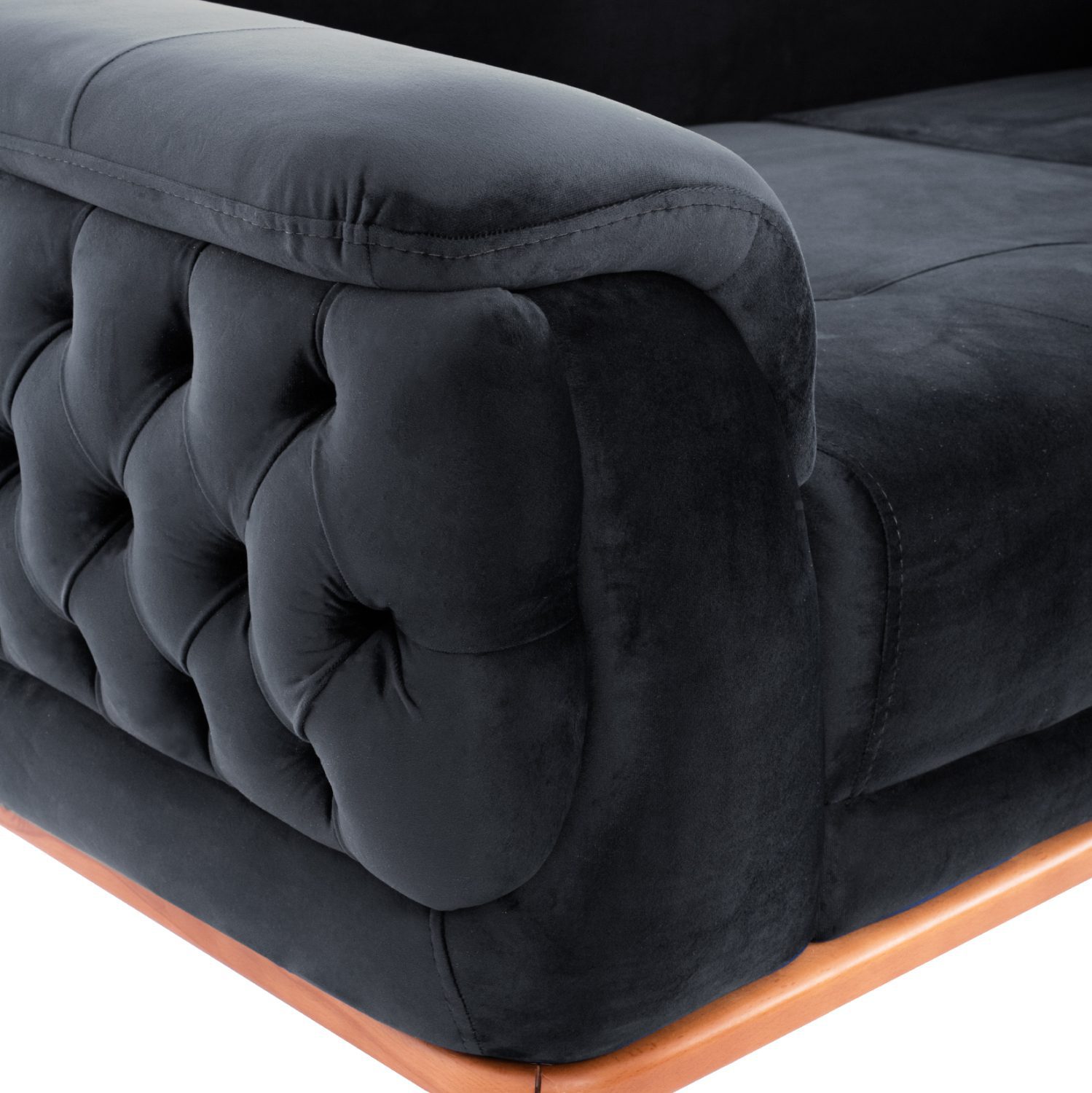 ΚΑΝΑΠΕΣ ΚΡΕΒΑΤΙ BENNINGTON 2ΘΕΣΙΟΣ ΜΑΥΡΟΣ HM3250.01 180x95x80 εκ. - Image 8