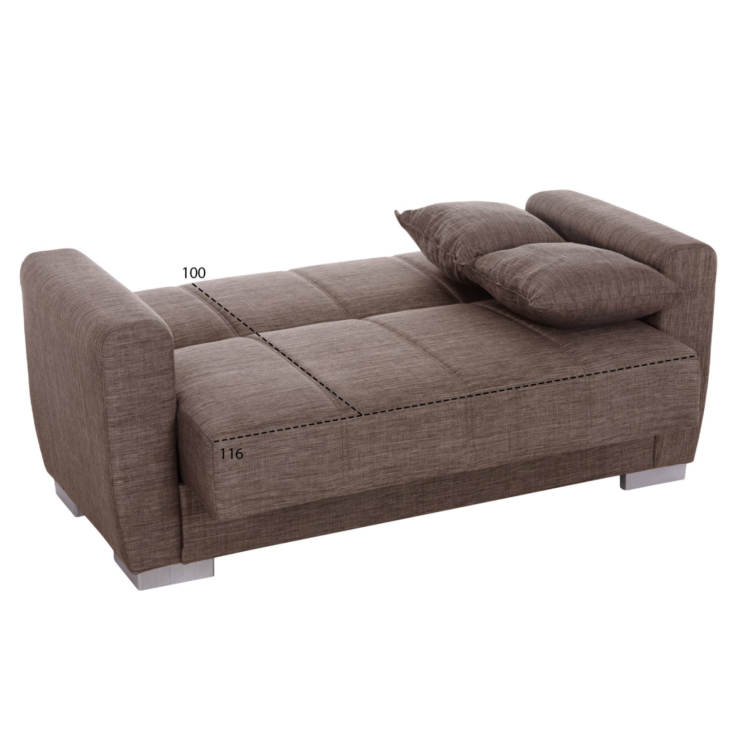 ΚΑΝΑΠΕΣ ΚΡΕΒΑΤΙ POLYA ΔΙΘΕΣΙΟΣ ΚΑΦΕ HM3241.02 153x87x77 εκ. - Image 3