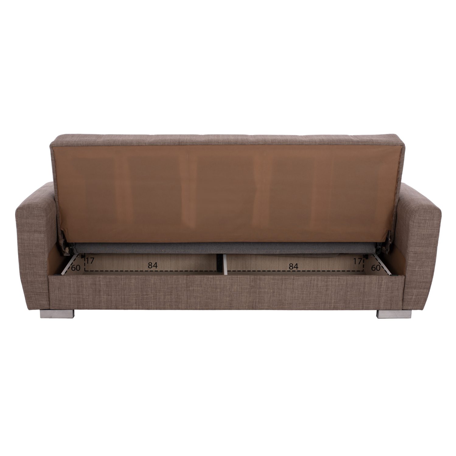 ΚΑΝΑΠΕΣ ΚΡΕΒΑΤΙ POLYA ΤΡΙΘΕΣΙΟΣ ΚΑΦΕ HM3240.02 215x80x77 εκ. - Image 5