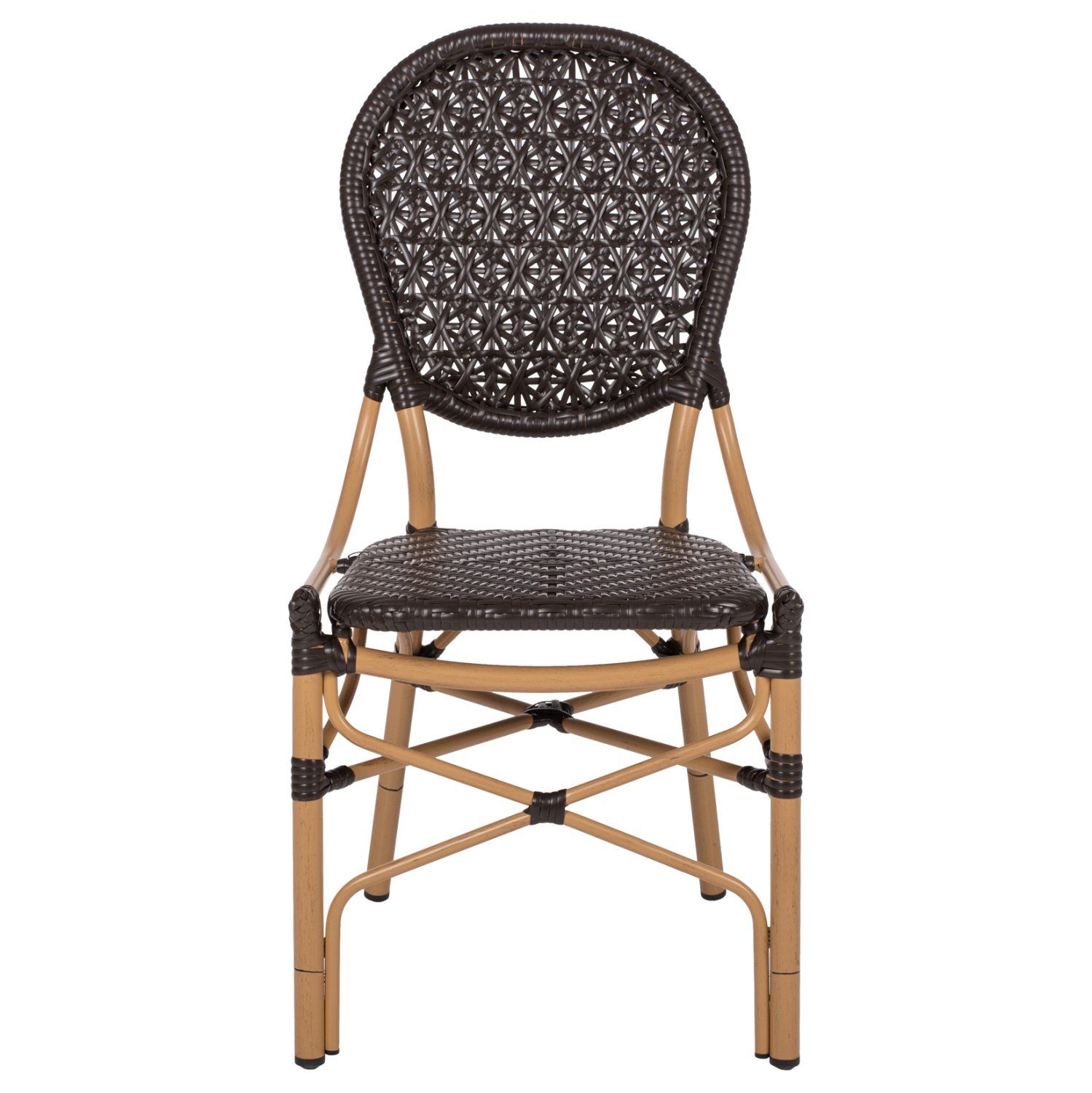 ΚΑΡΕΚΛΑ ΑΛΟΥΜΙΝΙΟΥ BAMBOO LOOK THUN HM5925.01 ΜΕ ΚΑΦΕ PE RATTAN 47x58x95Yεκ. - Image 3
