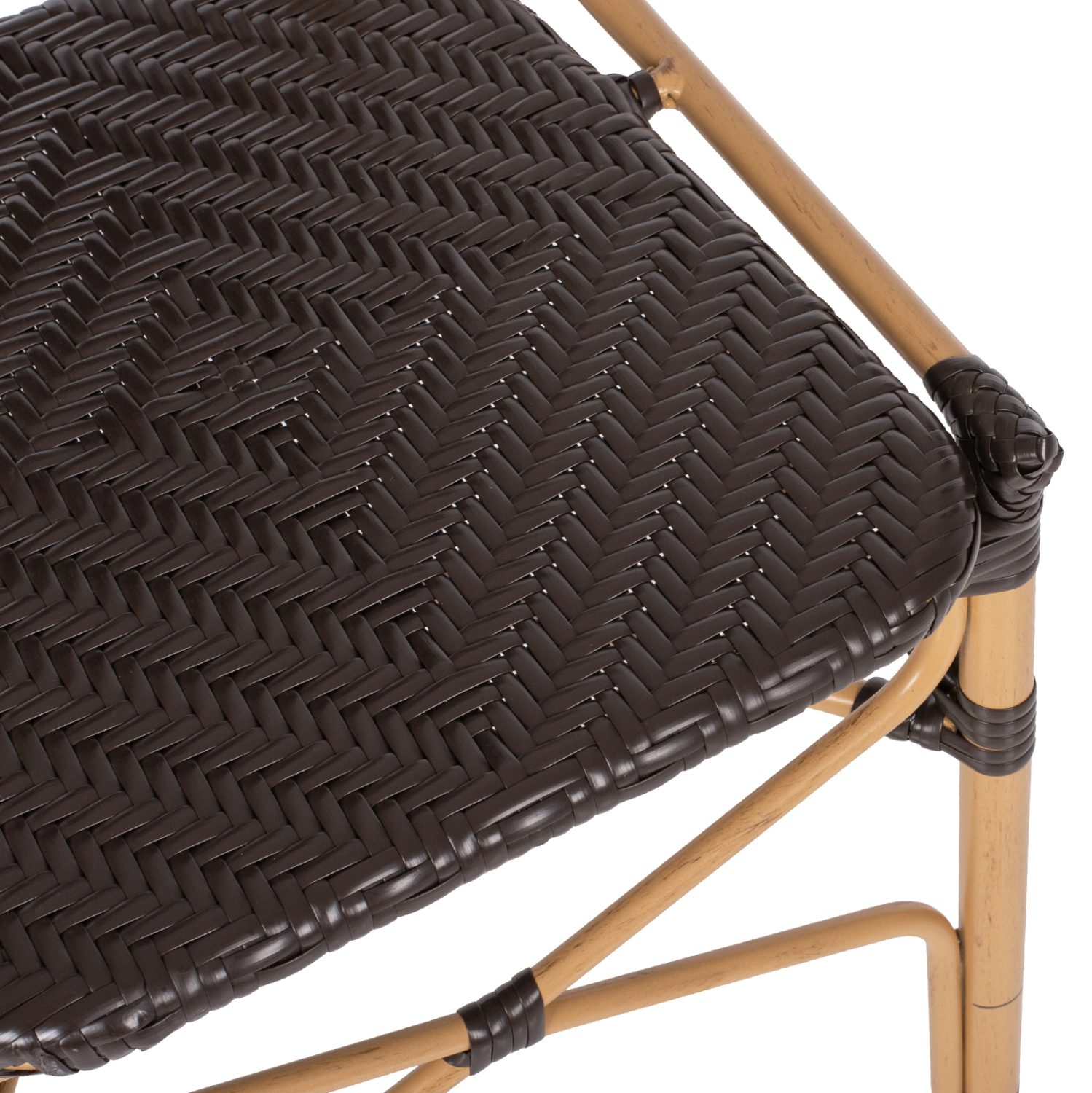 ΚΑΡΕΚΛΑ ΑΛΟΥΜΙΝΙΟΥ BAMBOO LOOK THUN HM5925.01 ΜΕ ΚΑΦΕ PE RATTAN 47x58x95Yεκ. - Image 7