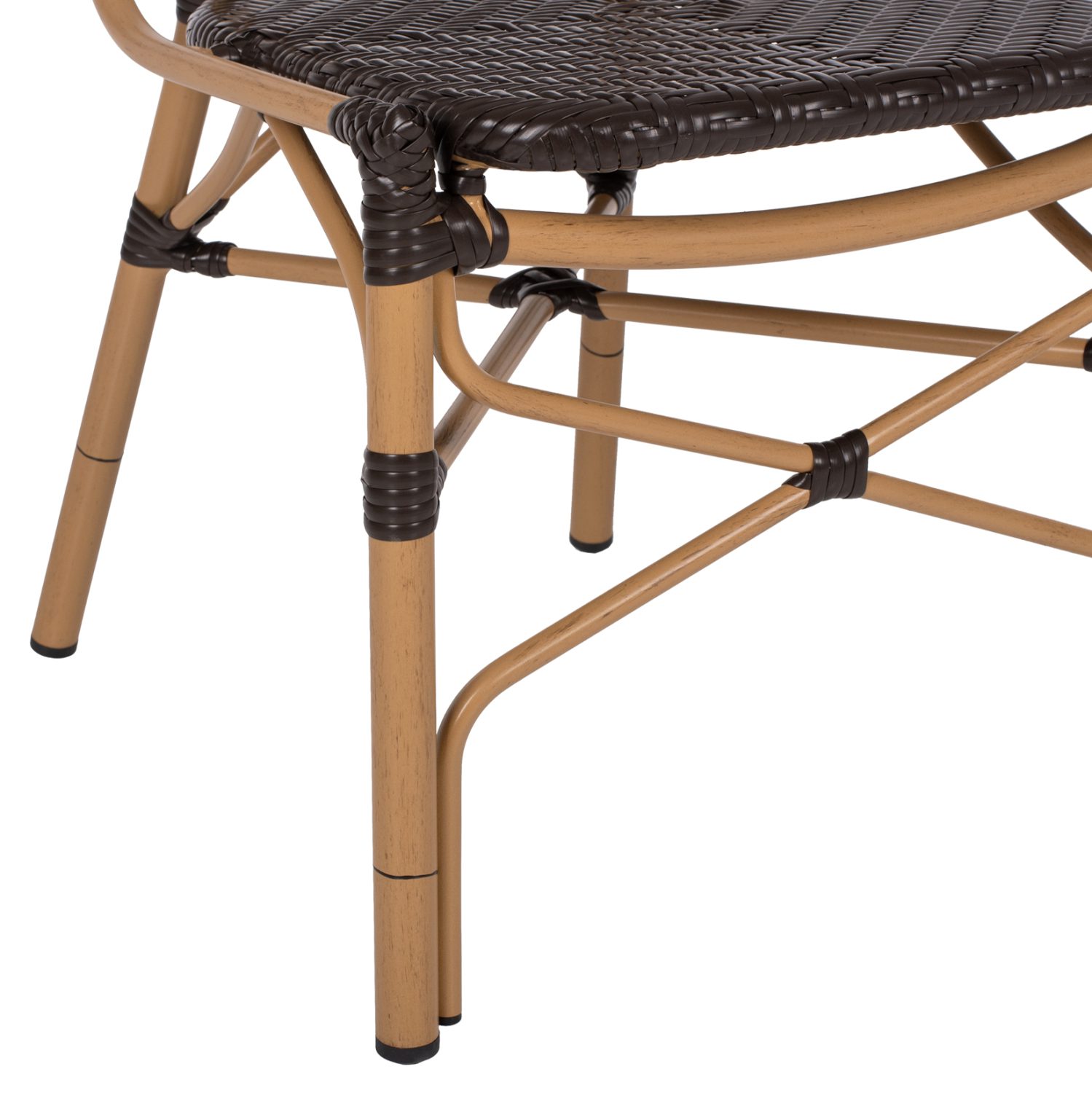 ΚΑΡΕΚΛΑ ΑΛΟΥΜΙΝΙΟΥ BAMBOO LOOK THUN HM5925.01 ΜΕ ΚΑΦΕ PE RATTAN 47x58x95Yεκ. - Image 9