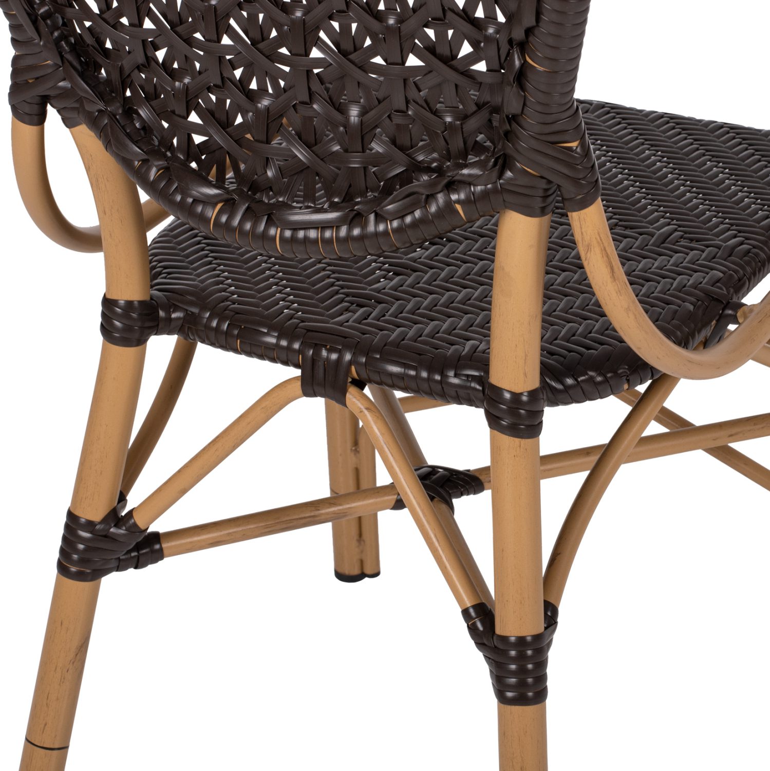 ΚΑΡΕΚΛΑ ΑΛΟΥΜΙΝΙΟΥ BAMBOO LOOK THUN HM5925.01 ΜΕ ΚΑΦΕ PE RATTAN 47x58x95Yεκ. - Image 10