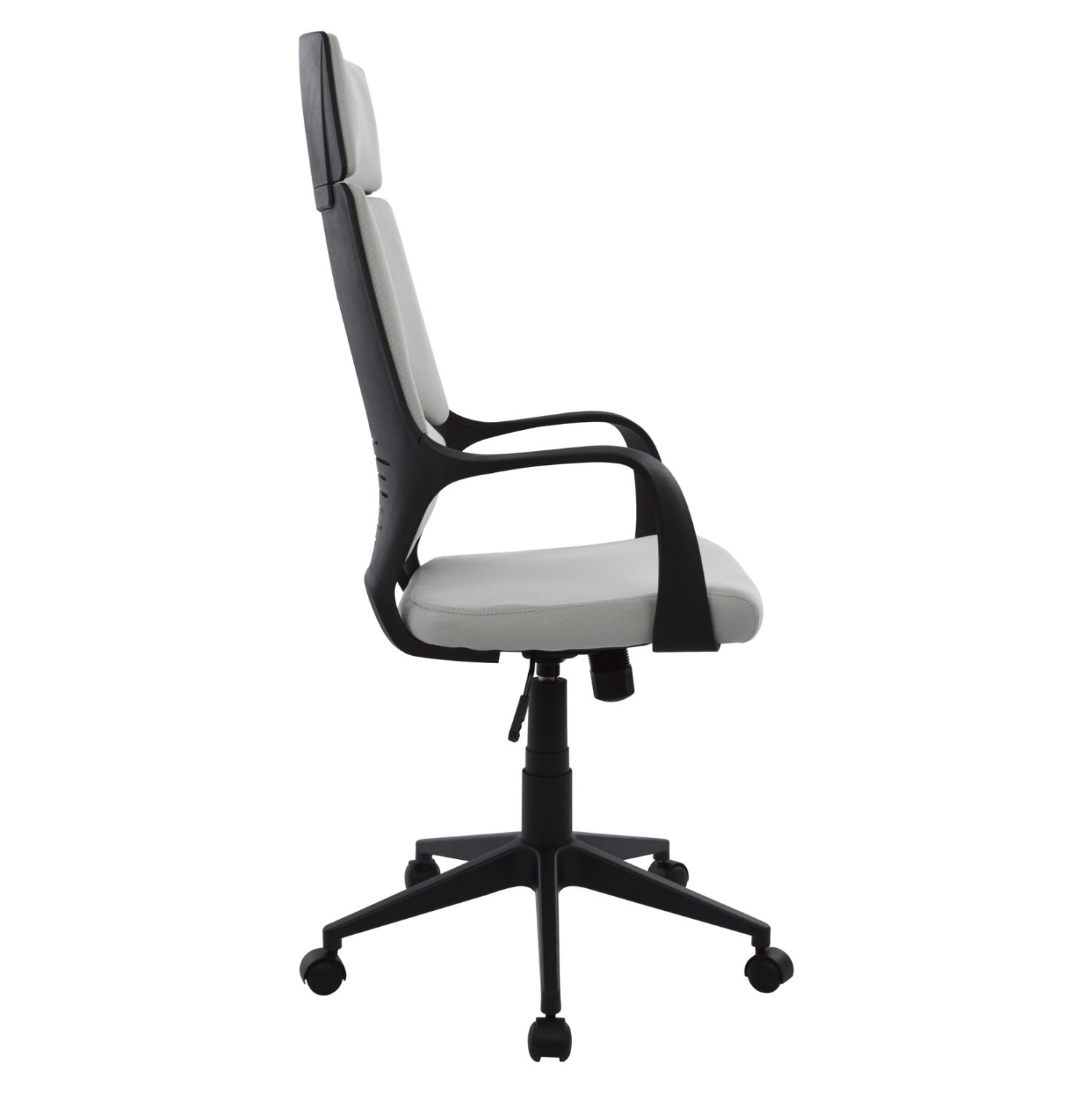 ΚΑΡΕΚΛΑ ΓΡΑΦΕΙΟΥ ANIVIA HM1073.21 ΓΚΡΙ & ΣΚΕΛΕΤΟ ΜΑΥΡΟ 64x61x127 cm - Image 3