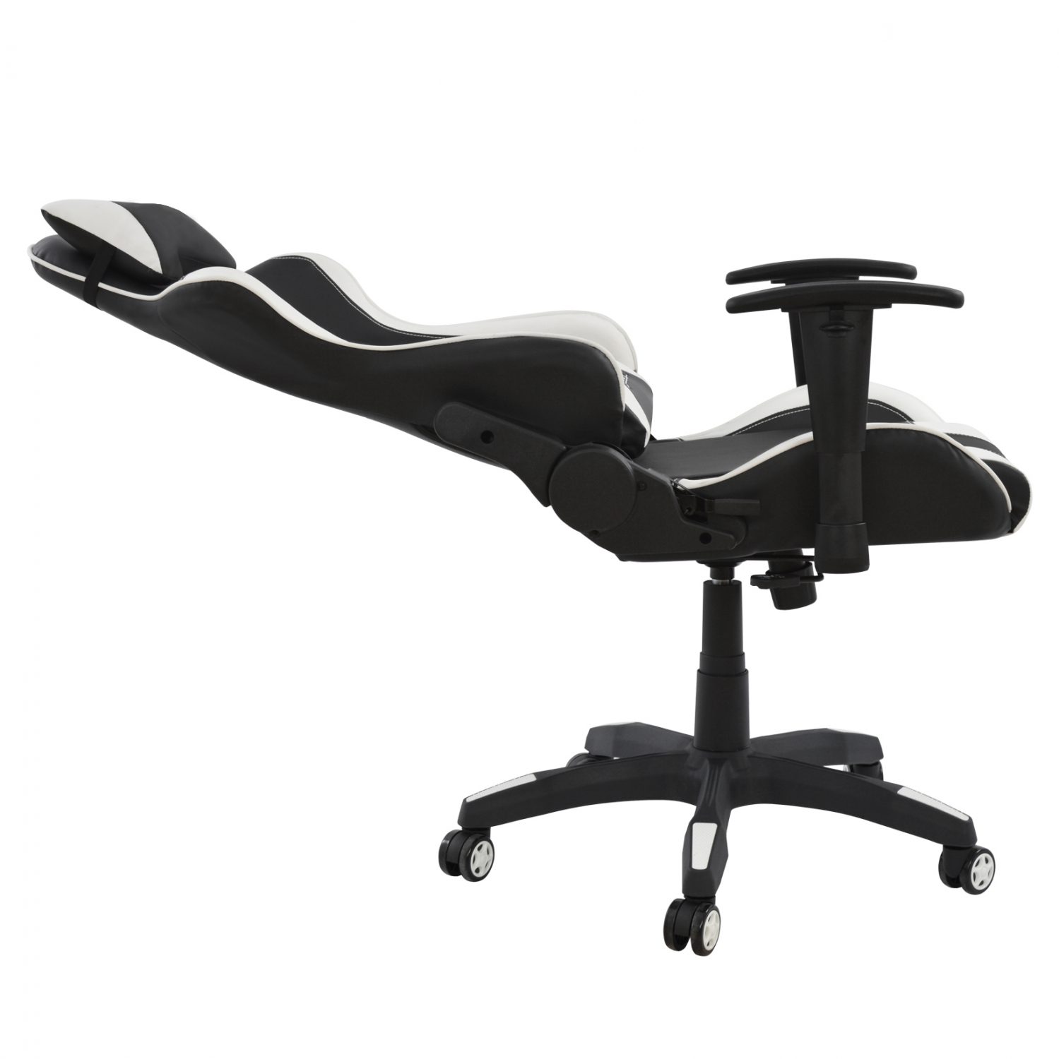 ΚΑΡΕΚΛΑ ΓΡΑΦΕΙΟΥ GAMING HM1062.04 SPEED ΜΑΥΡΟ ΛΕΥΚΟ PU 68,5x71,5x133,5 cm - Image 5