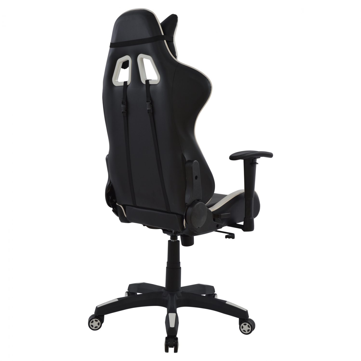 ΚΑΡΕΚΛΑ ΓΡΑΦΕΙΟΥ GAMING HM1062.04 SPEED ΜΑΥΡΟ ΛΕΥΚΟ PU 68,5x71,5x133,5 cm - Image 6