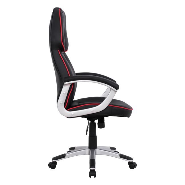 ΚΑΡΕΚΛΑ ΓΡΑΦΕΙΟΥ GAMING ARIS HM1007 BUCKET ΜΑΥΡΟ PU - ΚΟΚΚΙΝΗ ΡΙΓΑ 69x68x(119-127) εκ. - Image 4
