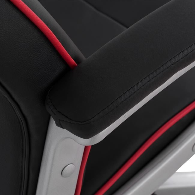 ΚΑΡΕΚΛΑ ΓΡΑΦΕΙΟΥ GAMING ARIS HM1007 BUCKET ΜΑΥΡΟ PU - ΚΟΚΚΙΝΗ ΡΙΓΑ 69x68x(119-127) εκ. - Image 8