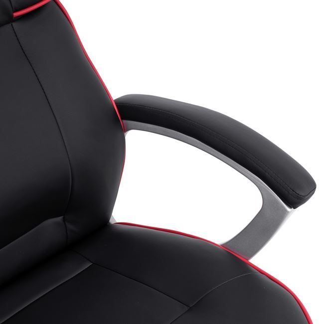 ΚΑΡΕΚΛΑ ΓΡΑΦΕΙΟΥ GAMING ARIS HM1007 BUCKET ΜΑΥΡΟ PU - ΚΟΚΚΙΝΗ ΡΙΓΑ 69x68x(119-127) εκ. - Image 9