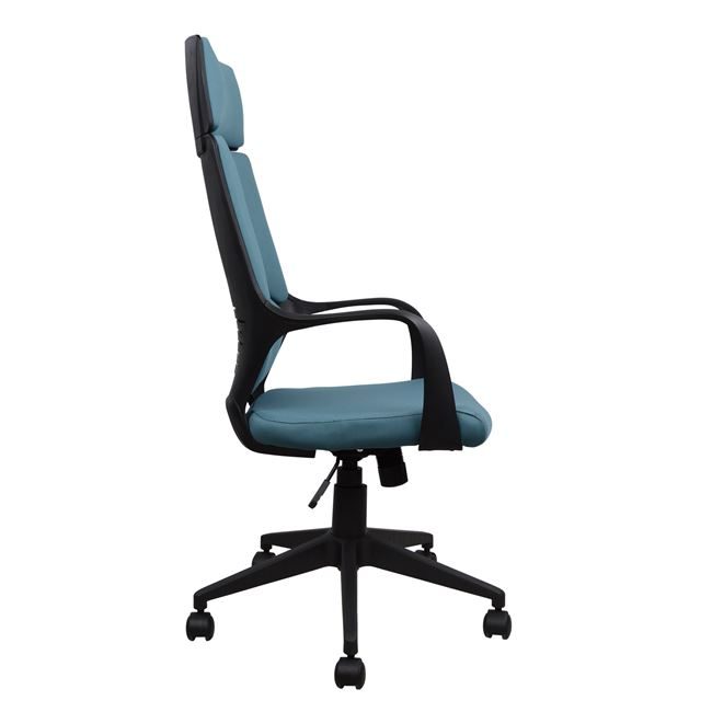 ΚΑΡΕΚΛΑ ΓΡΑΦΕΙΟΥ ANIVIA HM1054.06 ΓΚΡΙ ΣΙΕΛ & ΠΟΔΙ ΜΑΥΡΟ 64x61x126 εκ. - Image 4