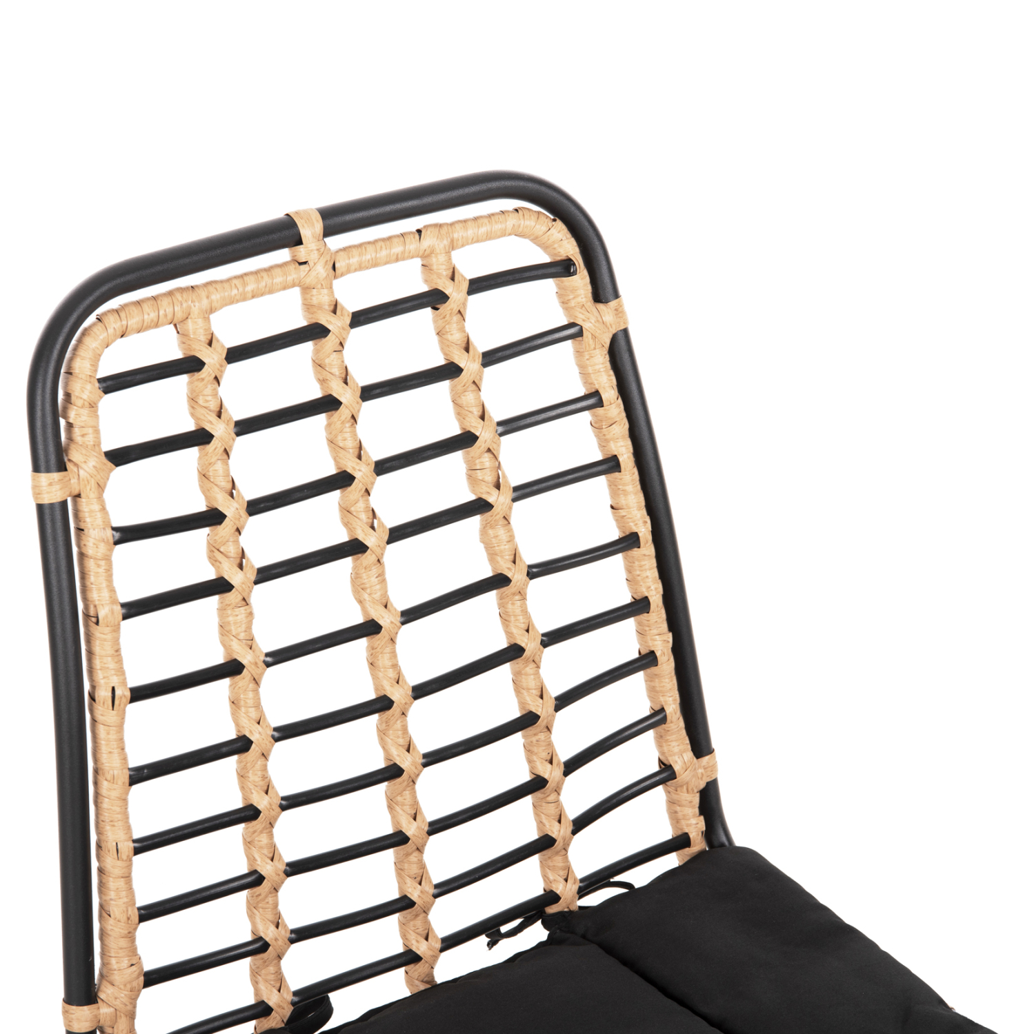 ΚΑΡΕΚΛΑ ΜΕΤΑΛΛΙΚΗ ALLEGRA HM5691.11 WICKER ΜΠΕΖ-ΜΑΥΡΟ 51x54x84Υεκ. - Image 7