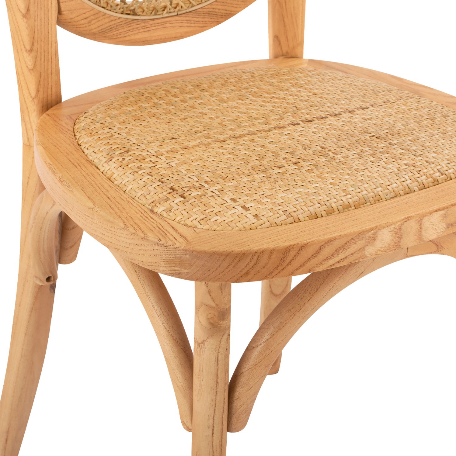 ΚΑΡΕΚΛΑ ΞΥΛΙΝΗ TINSLEY ΜΕ ΟΒΑΛ ΠΛΑΤΗ ΚΑΙ ΠΛΕΞΗ RATTAN ΣΕ ΦΥΣΙΚΗ ΑΠΟΧΡΩΣΗ HM8745.01 45x50x97 εκ. - Image 9