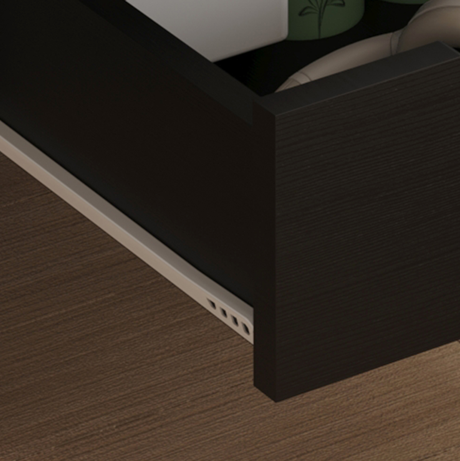 ΚΟΜΟΔΙΝΟ DINKL HM2472.02 ΜΕΛΑΜΙΝΗ-2 ΣΥΡΤΑΡΙΑ-WENGE 29,5x29,5x45Υεκ - Image 7