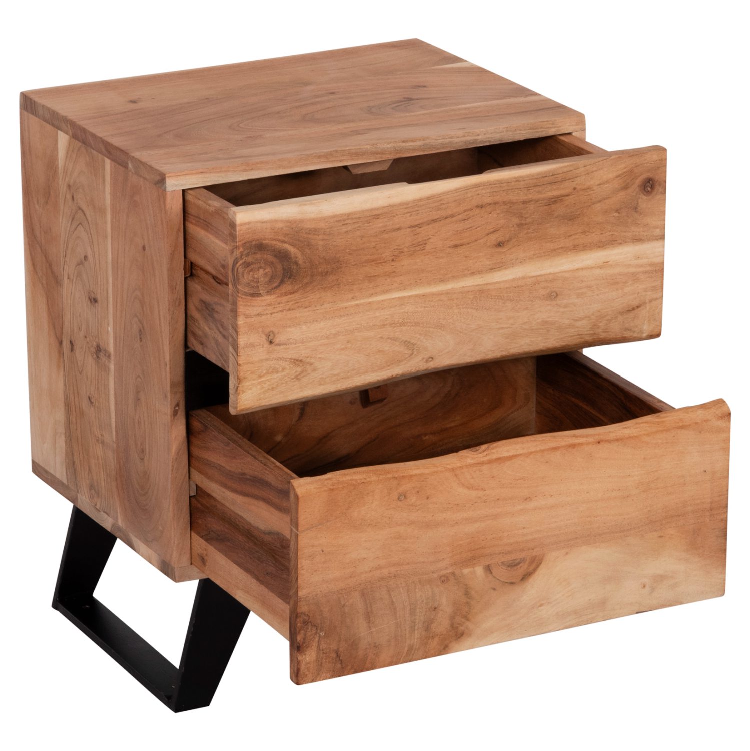 ΚΟΜΟΔΙΝΟ ALICIA ΜΕ 2 ΣΥΡΤΑΡΙΑ HM8360.11 ΑΠΟ ΜΑΣΙΦ ΞΥΛΟ ΑΚΑΚΙΑΣ 45x35x56Yεκ. - Image 7