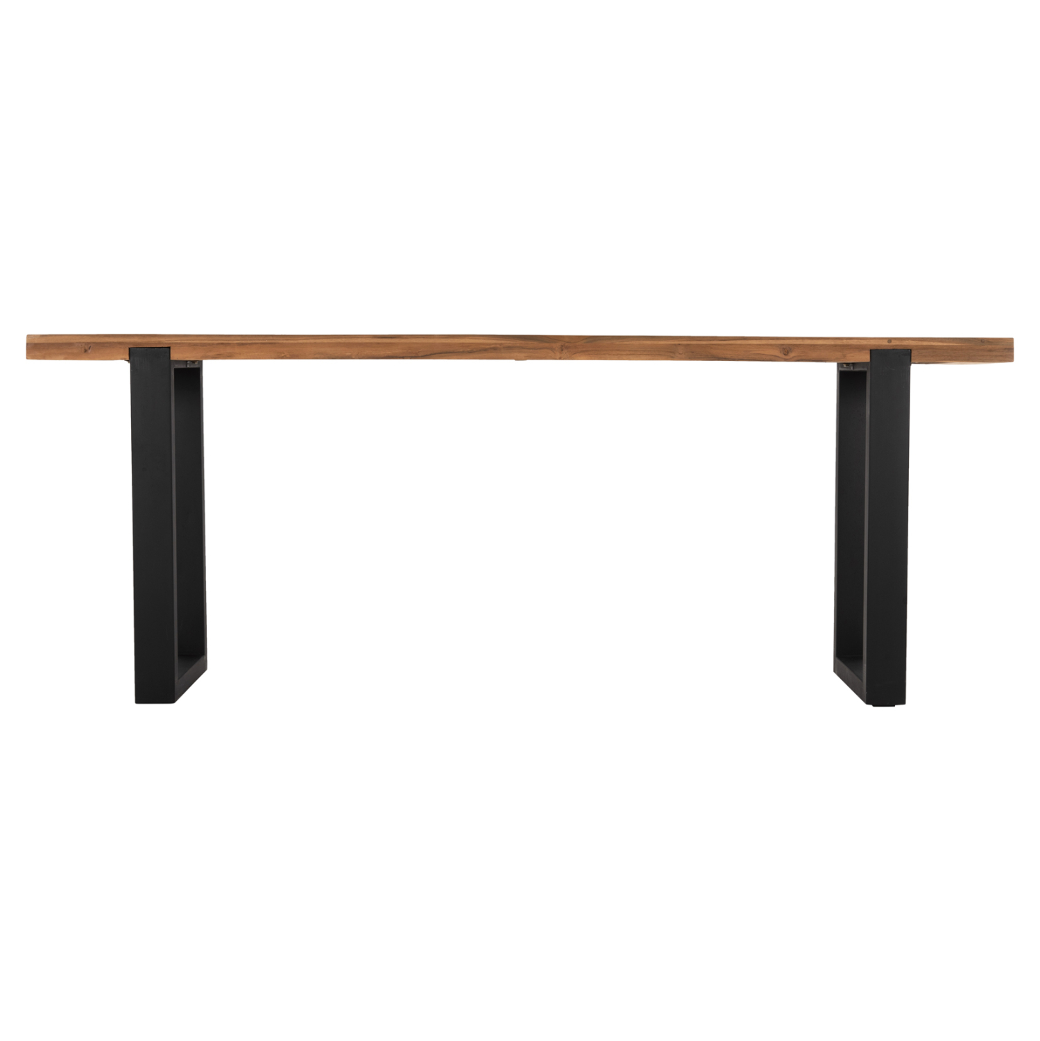 ΚΟΝΣΟΛΑ SHIRE HM9800 ΑΝΑΚΥΚΛΩΜΕΝΟ ΞΥΛΟ TEAK-ΜΑΥΡΕΣ ΜΕΤΑΛΛΙΚΕΣ ΒΑΣΕΙΣ 240x50x90Yεκ - Image 3