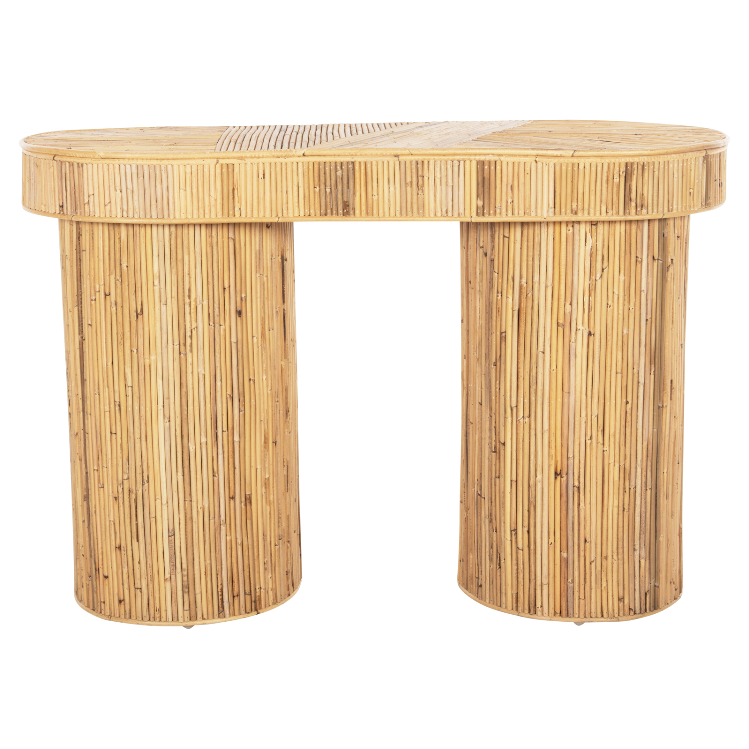 ΚΟΝΣΟΛΑ ΟΒΑΛ GATSBY HM9871 ΦΥΣΙΚΟ RATTAN ΣΕ ΦΥΣΙΚΟ ΧΡΩΜΑ 110x45x74,5Υεκ. - Image 3