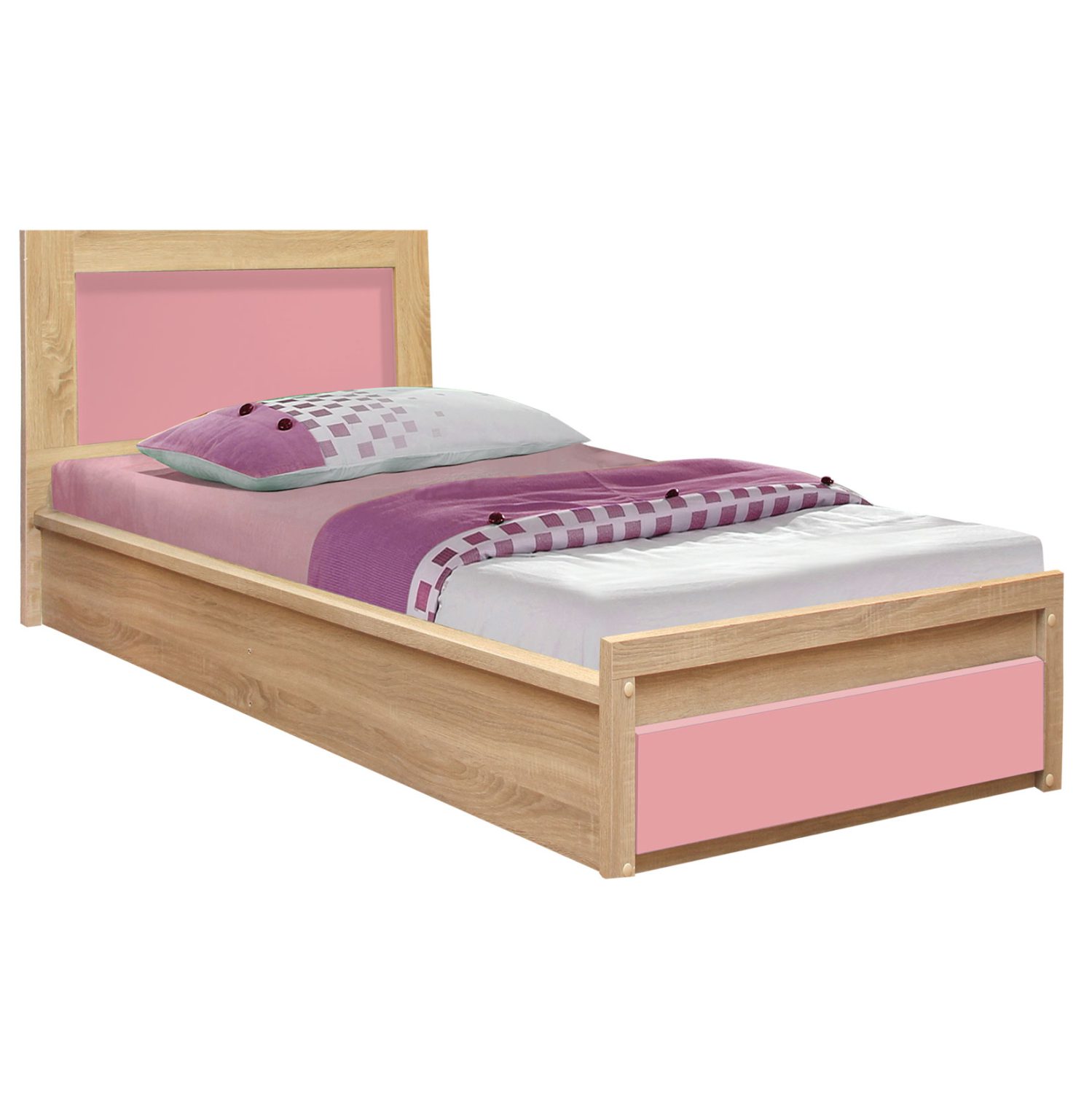 ΚΡΕΒΑΤΙ ΜΕ ΣΥΡΤΑΡΙ PLAYROOM HM330.02 SONAMA-ΡΟΖ 90Χ190εκ. - Image 2