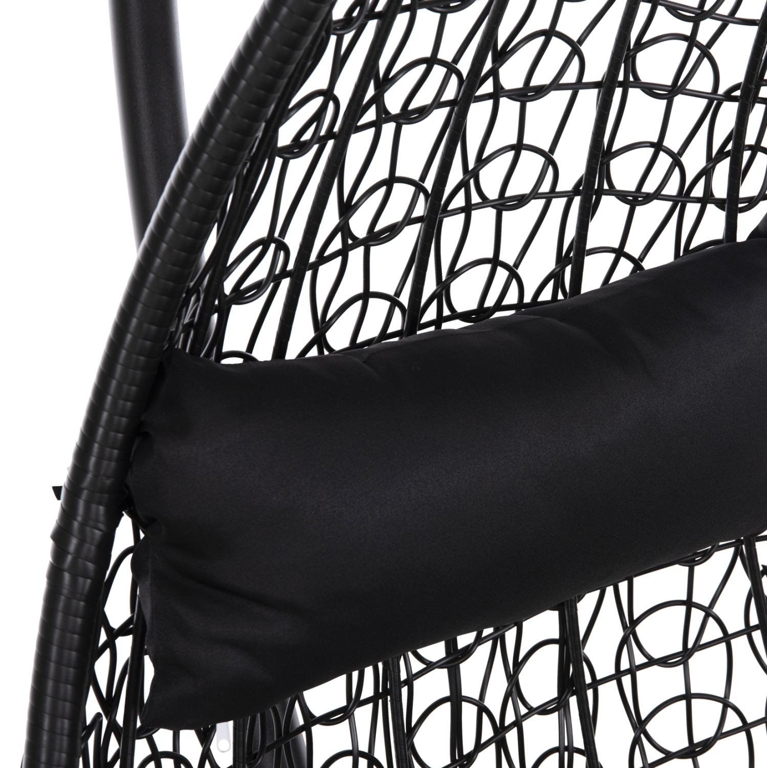 ΚΡΕΜΑΣΤΗ ΠΟΛΥΘΡΟΝΑ ΦΩΛΙΑ MILLIE HM5996.02 ΜΕΤΑΛΛΟ-ΣΥΝΘ.RATTAN ΜΑΥΡΟ Φ95x195Υεκ. - Image 6