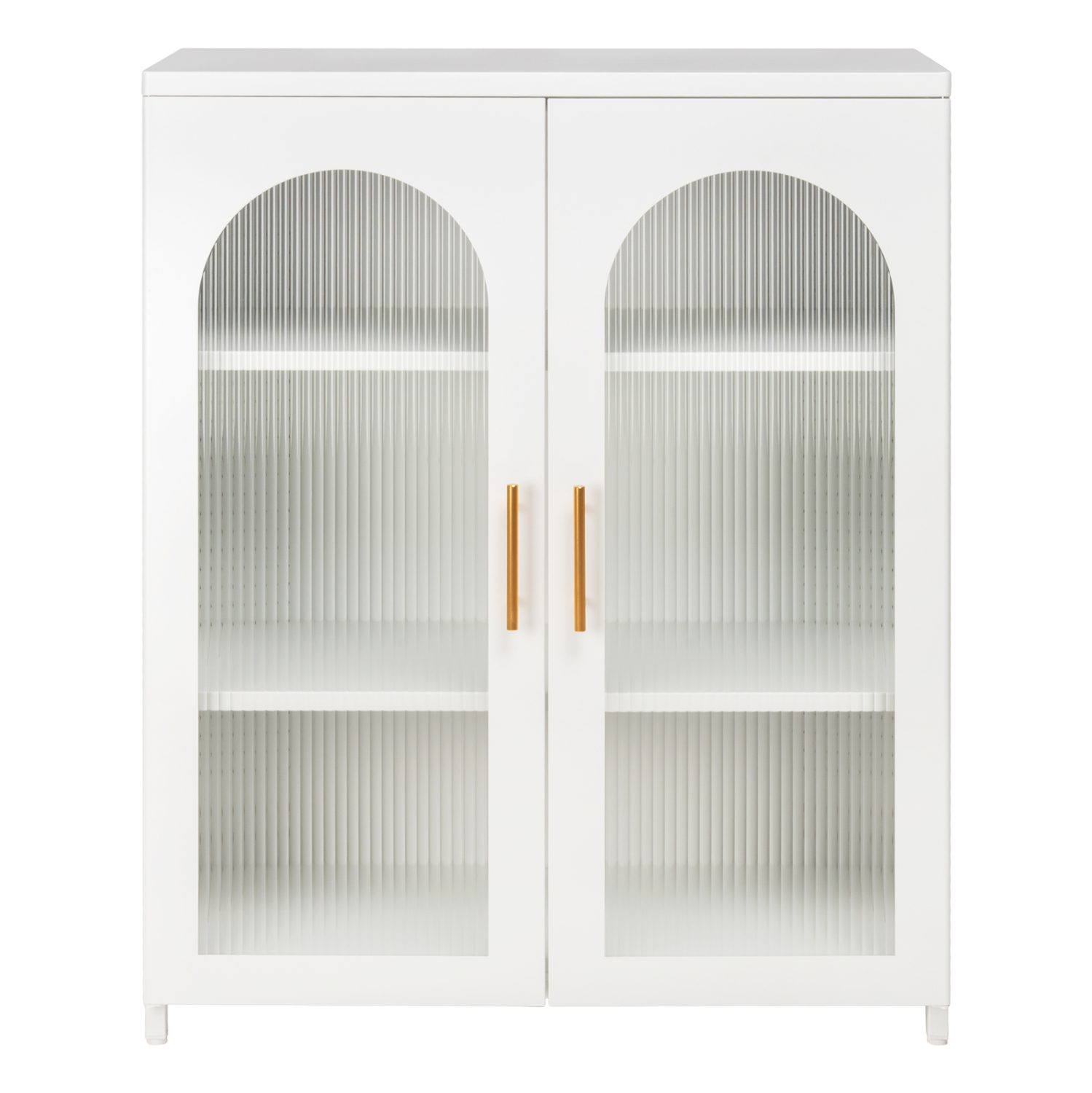 ΜΕΤΑΛΛΙΚΟ ΝΤΟΥΛΑΠΙ ΒΙΤΡΙΝΑ CARIL HM9571.02 ΛΕΥΚΟ 80x37-40x102Yεκ. - Image 4