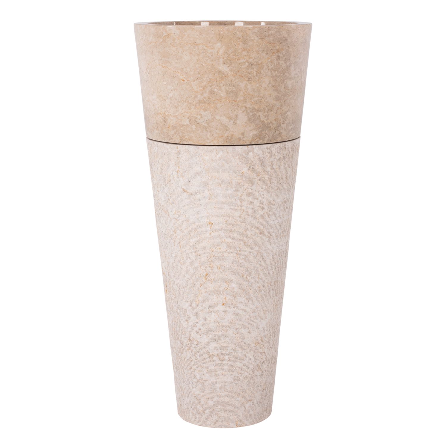 ΝΙΠΤΗΡΑΣ ΜΑΡΜΑΡΙΝΟΣ CONE SINK CREME WHITE Φ40x90Y εκ.HM7808.02 - Image 3